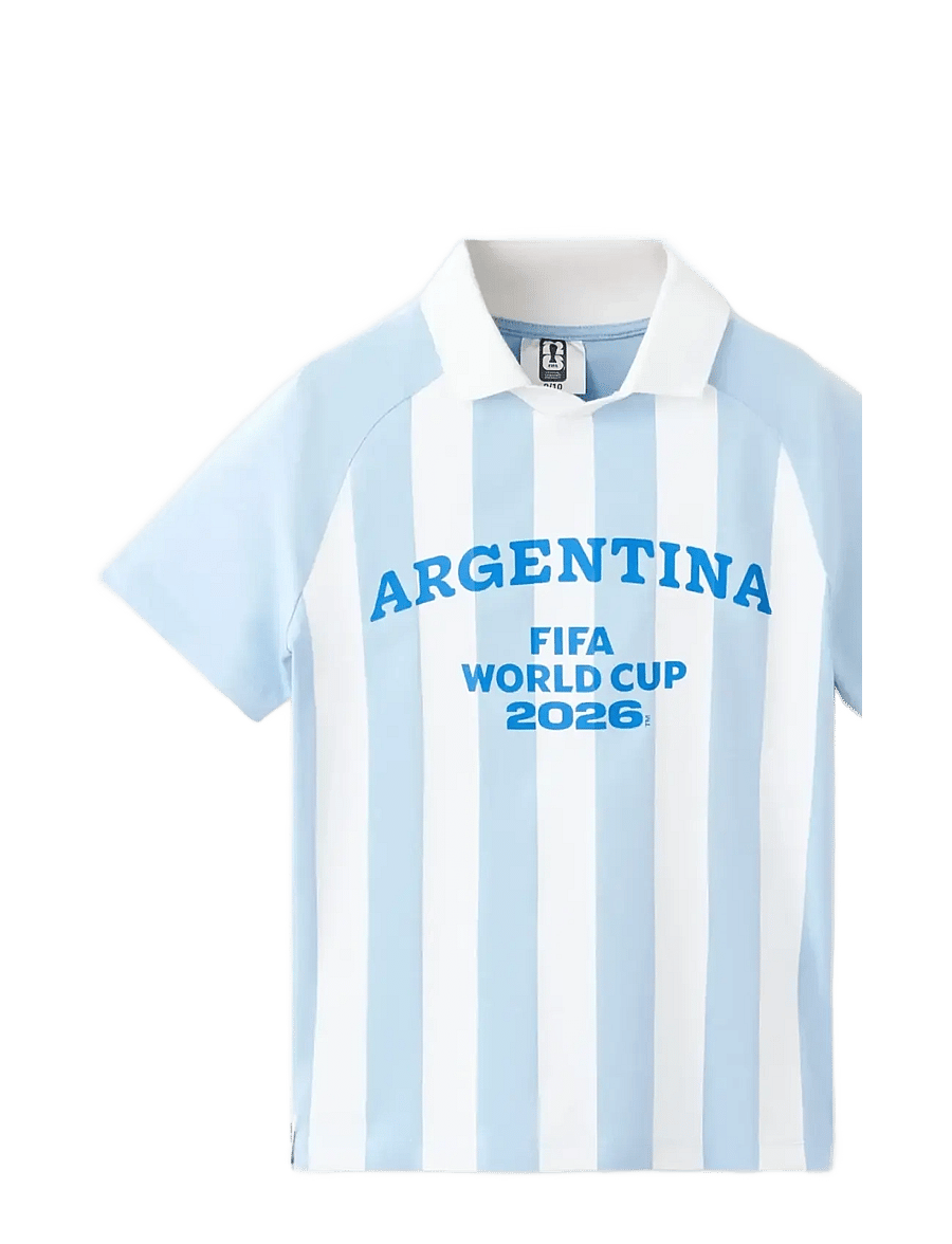 Mango - Argentina Football Shirt - kortärmade pikéer - lt-pastel blue - 1
