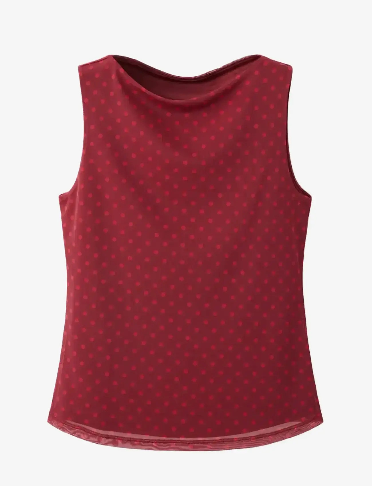 Mango - Polka dot print tulle top - særlige begivenheder - red - 1