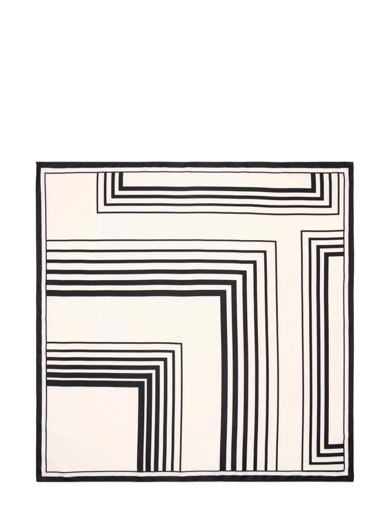 Mango Geometric Printed Foulard, Kvinder, Geometrisk Printet Foulard, Beige, Str: ONE SIZE