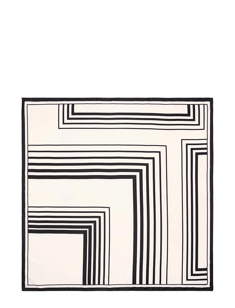 Mango - Geometric printed foulard - light beige - 0