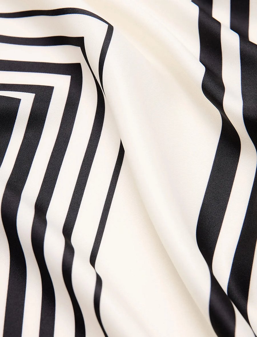 Mango - Geometric printed foulard - light beige - 1