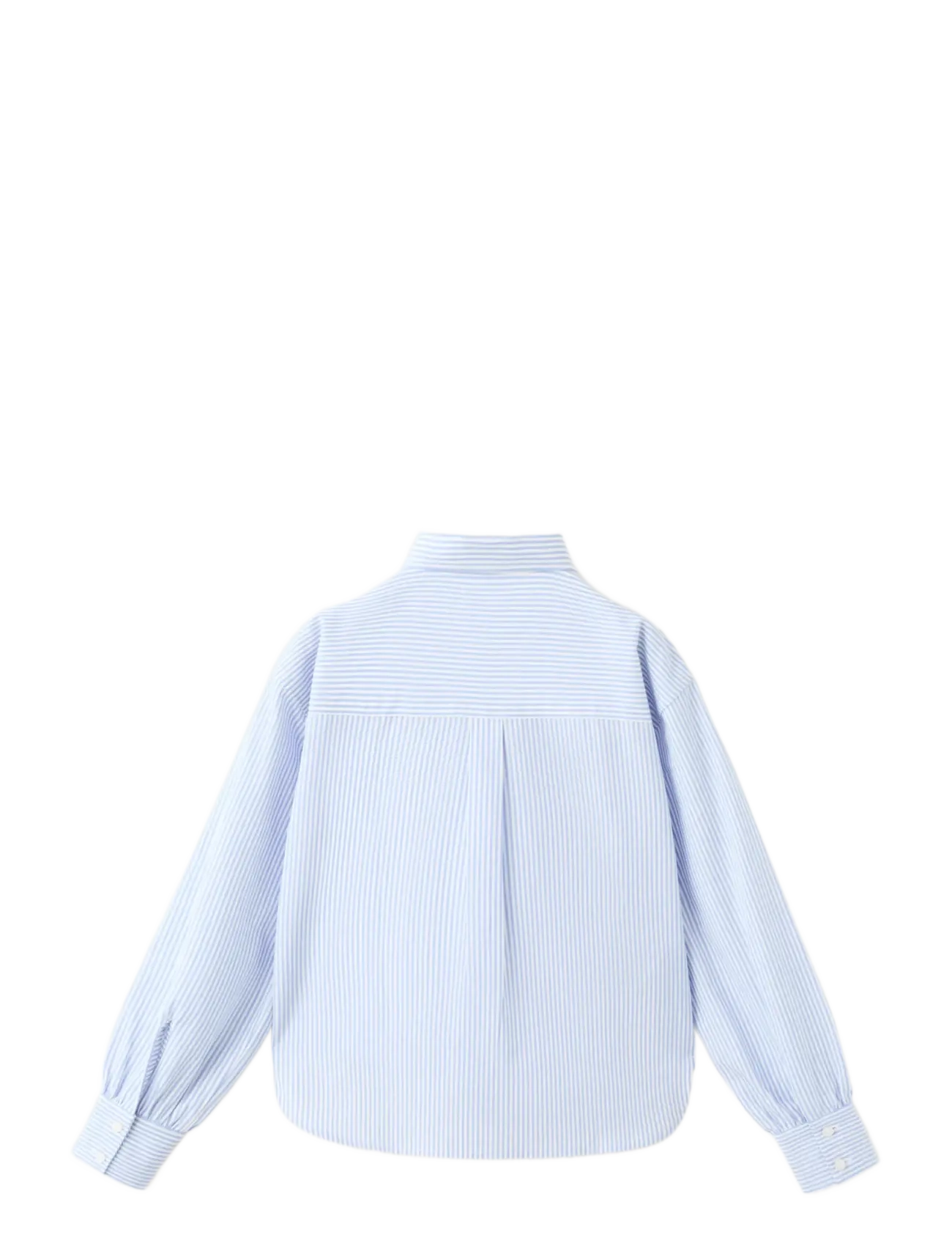 Mango - Cotton shirt with a shirt collar - långärmade skjortor - medium blue - 1