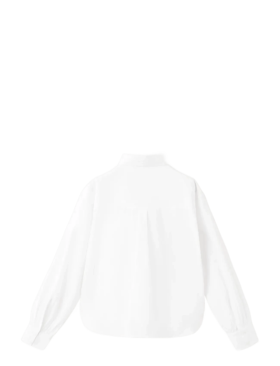 Mango - Cotton shirt with a shirt collar - langærmede skjorter - white - 2