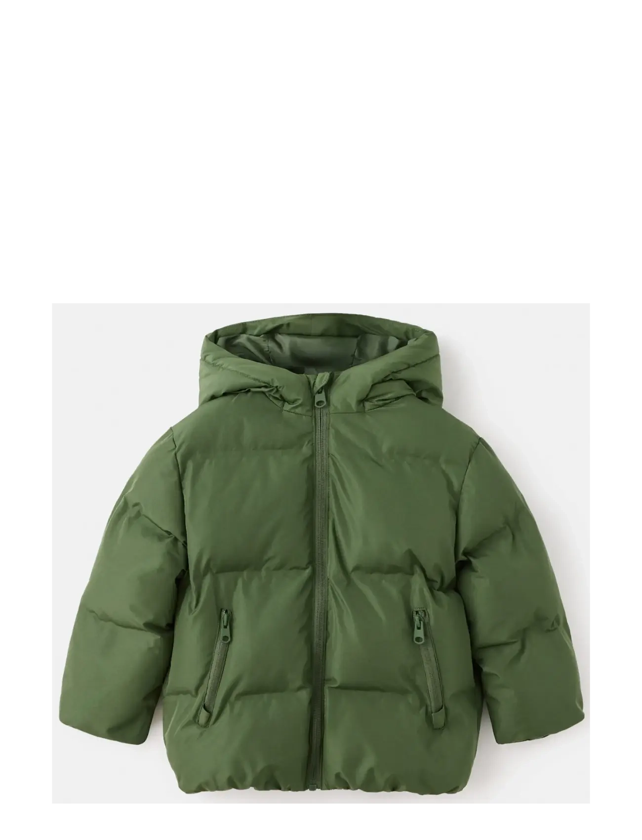 Mango Hood puffer coat - Dunjakker - GREEN / green