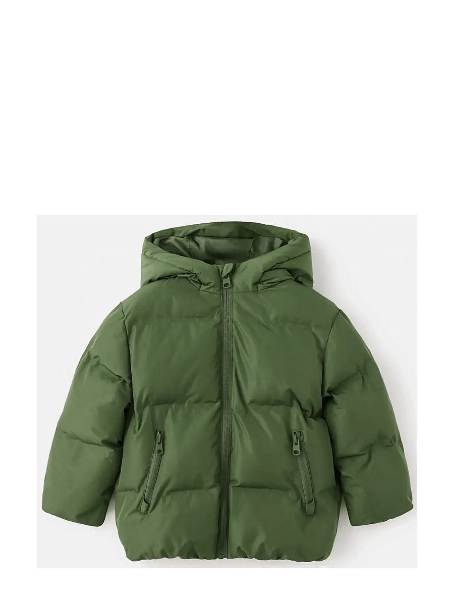 Mango - Hood puffer coat - quiltede jakker - green - 0