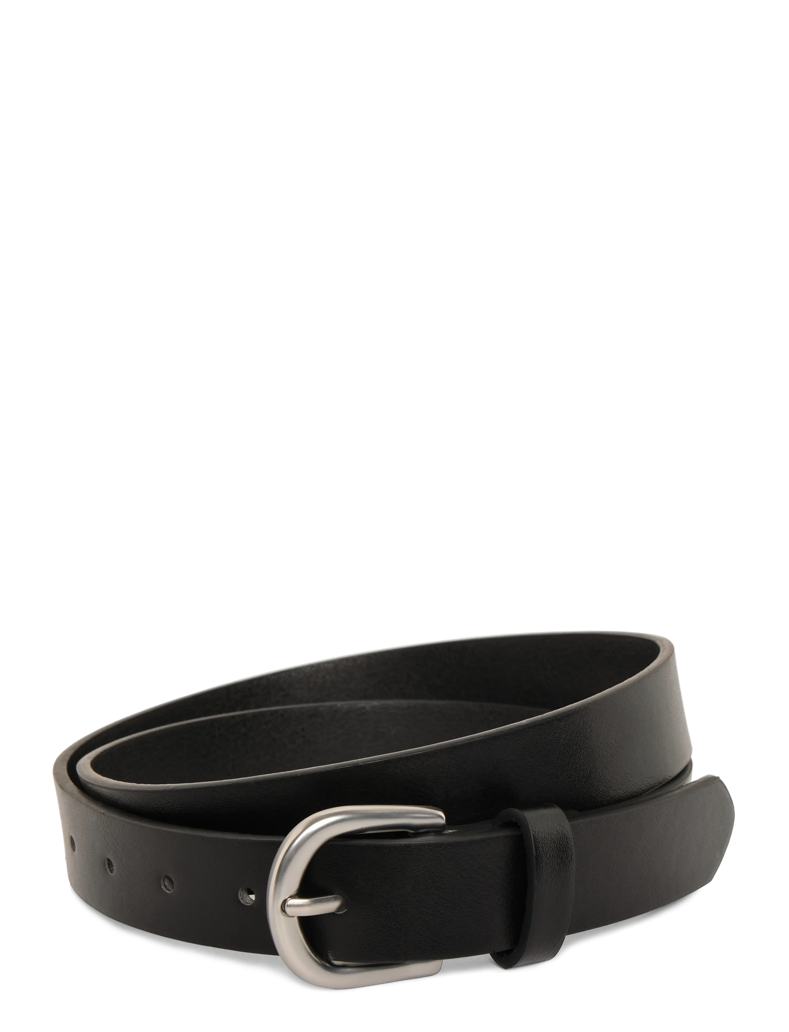 Mango Faux-Leather Belt, M, Black, Tilbehør > Bælter, Børn