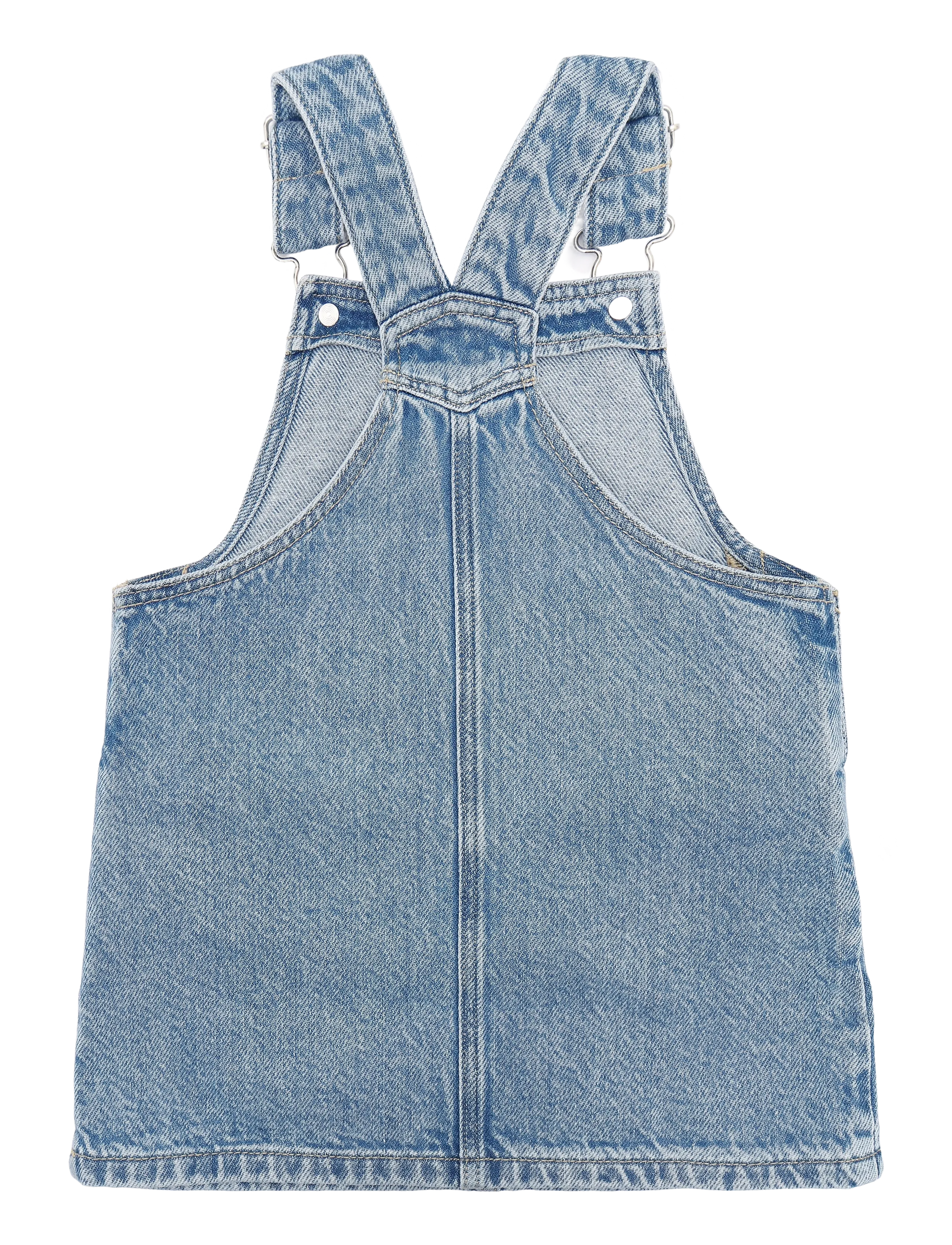 Mango - Short denim pinafore - open blue - 1