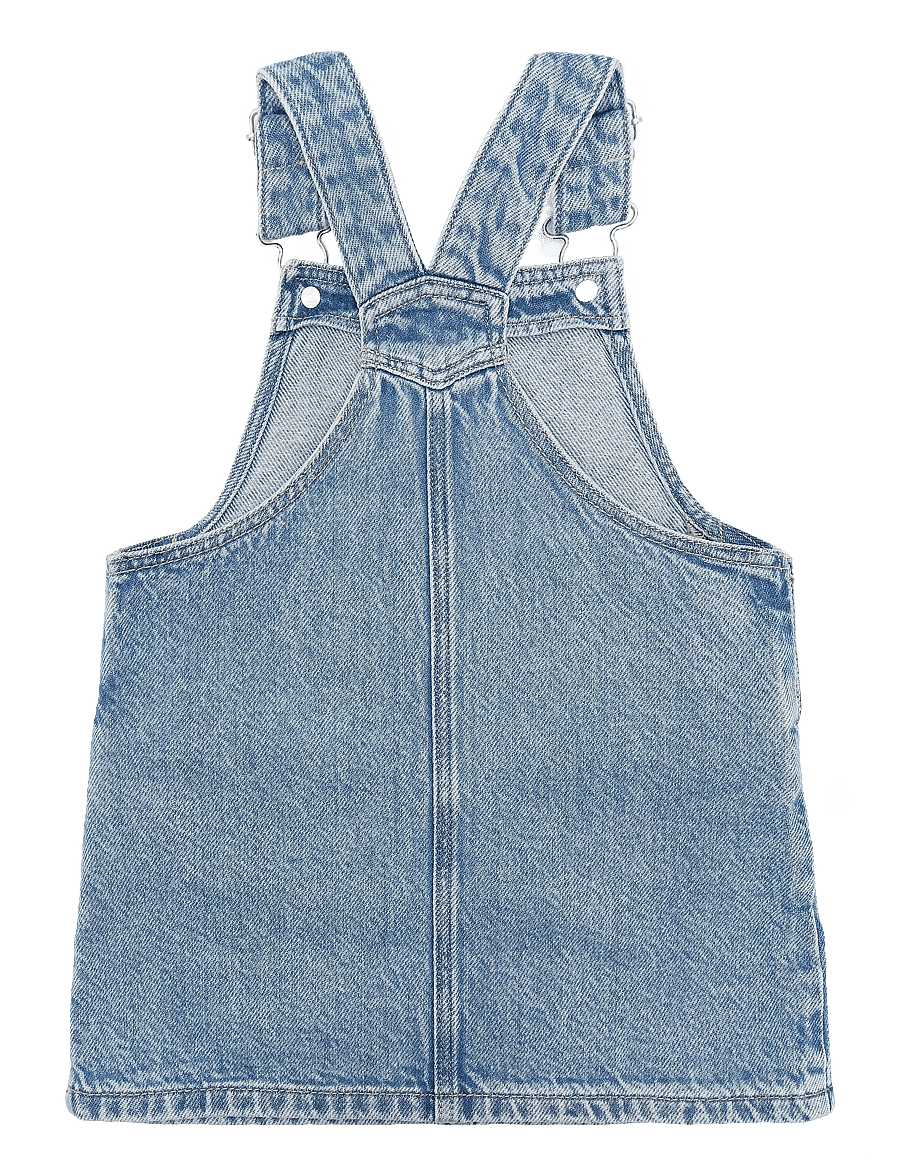 Mango - Short denim pinafore - Ærmeløse babykjoler - open blue - 1