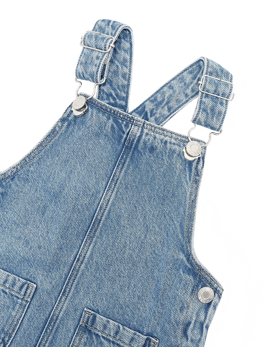 Mango - Short denim pinafore - Ærmeløse babykjoler - open blue - 2
