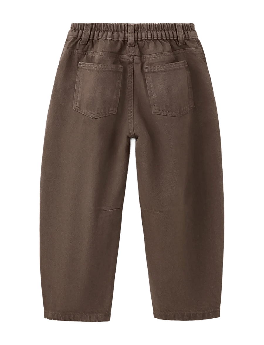 Mango - Mid-rise balloon jeans - loose jeans - brown - 1