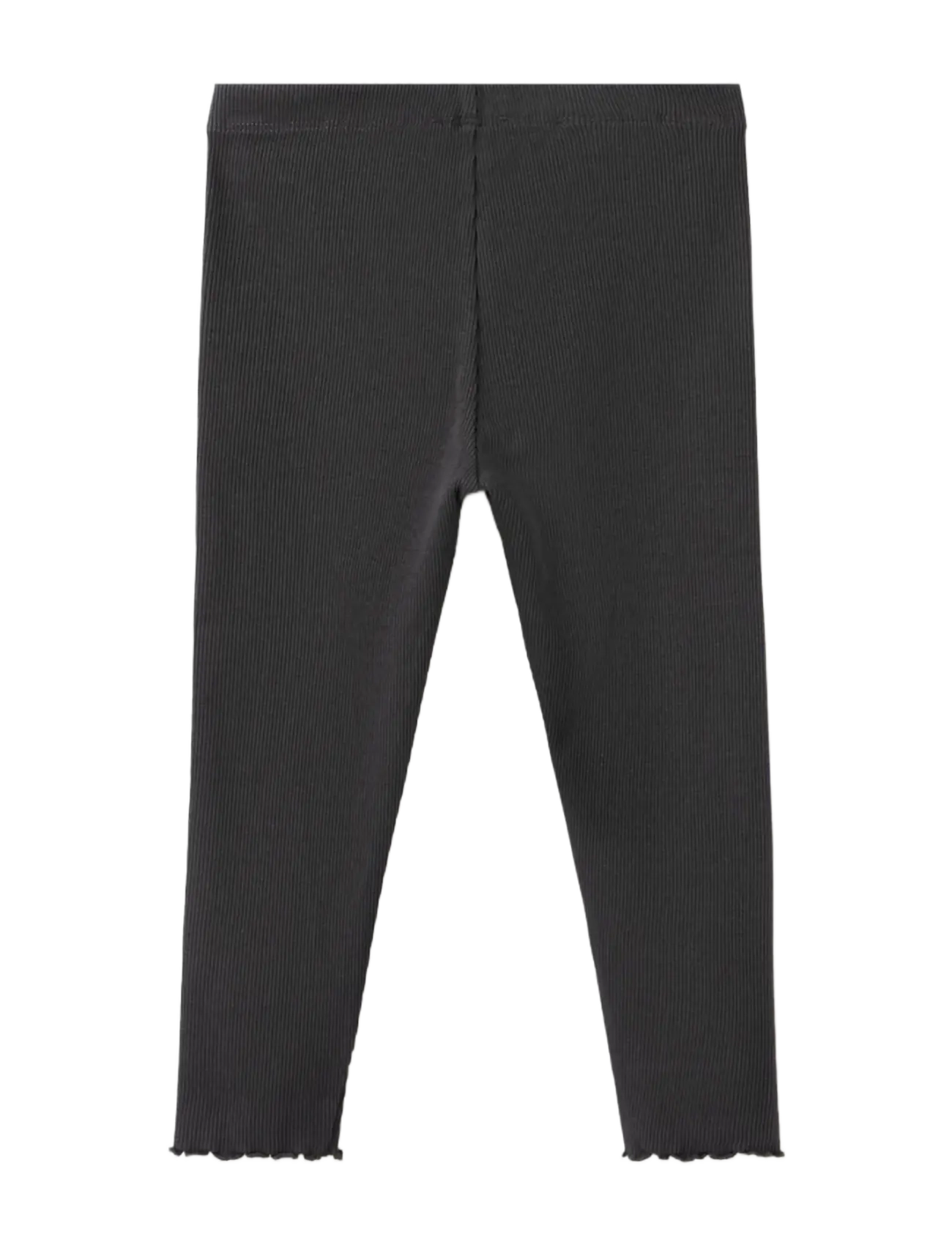 Mango - Cotton ribbed leggings - leggings - charcoal - 1