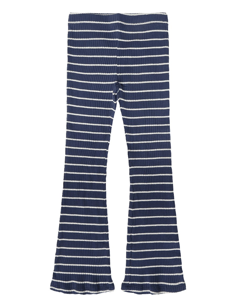 Mango - Flared striped leggings - leggings - navy - 1