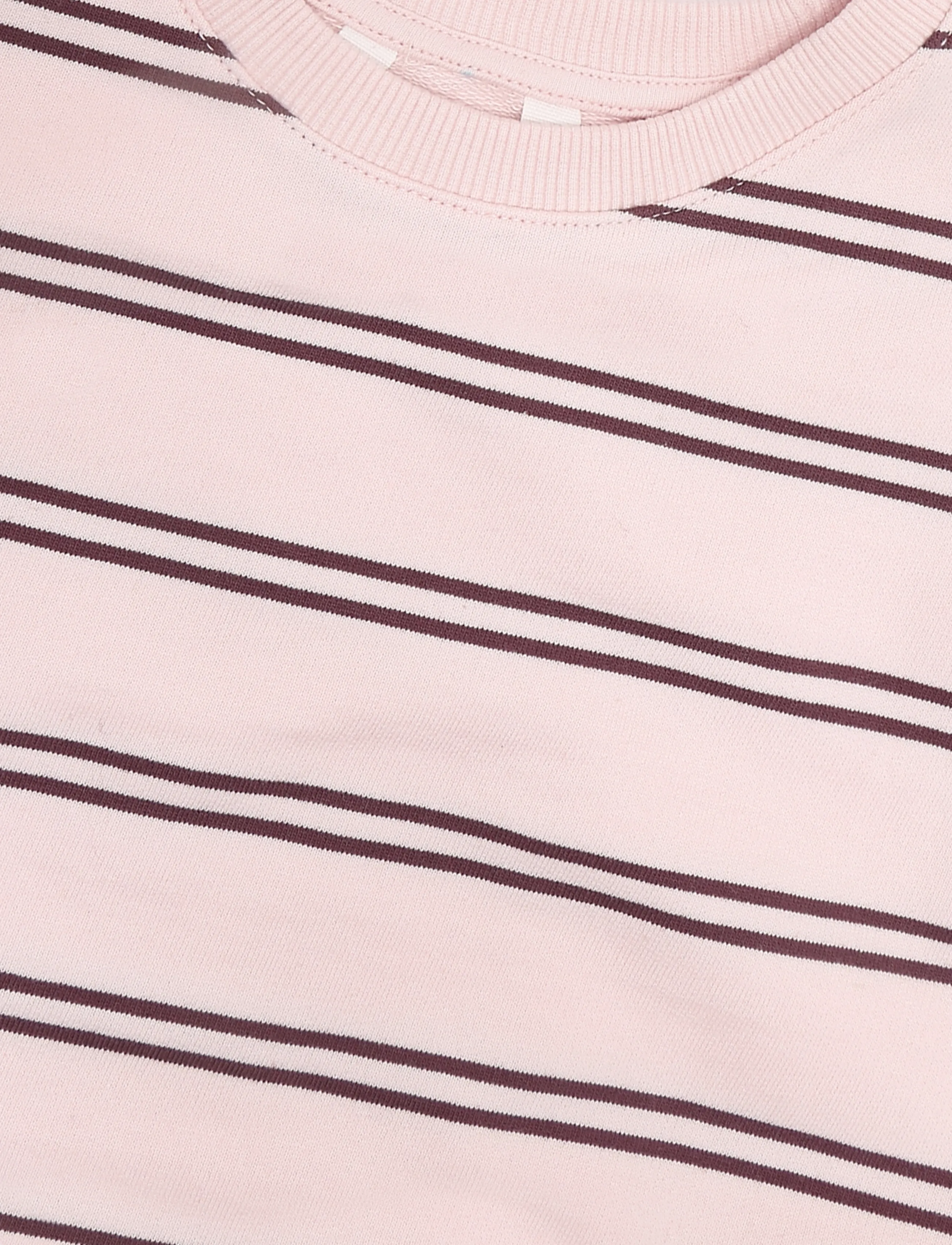 Mango - Striped cotton-blend sweatshirt - pink - 2