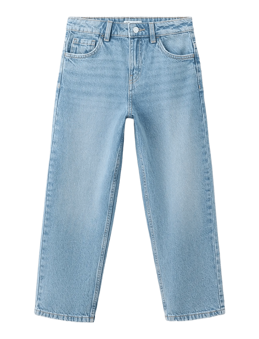 Mango - Straight fit cotton jeans - regular jeans - open blue - 1