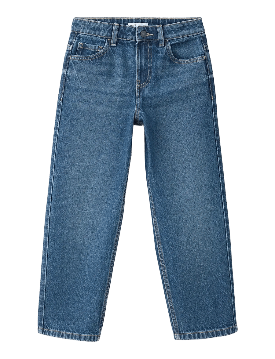 Mango - Straight fit cotton jeans - regular jeans - open blue - 0