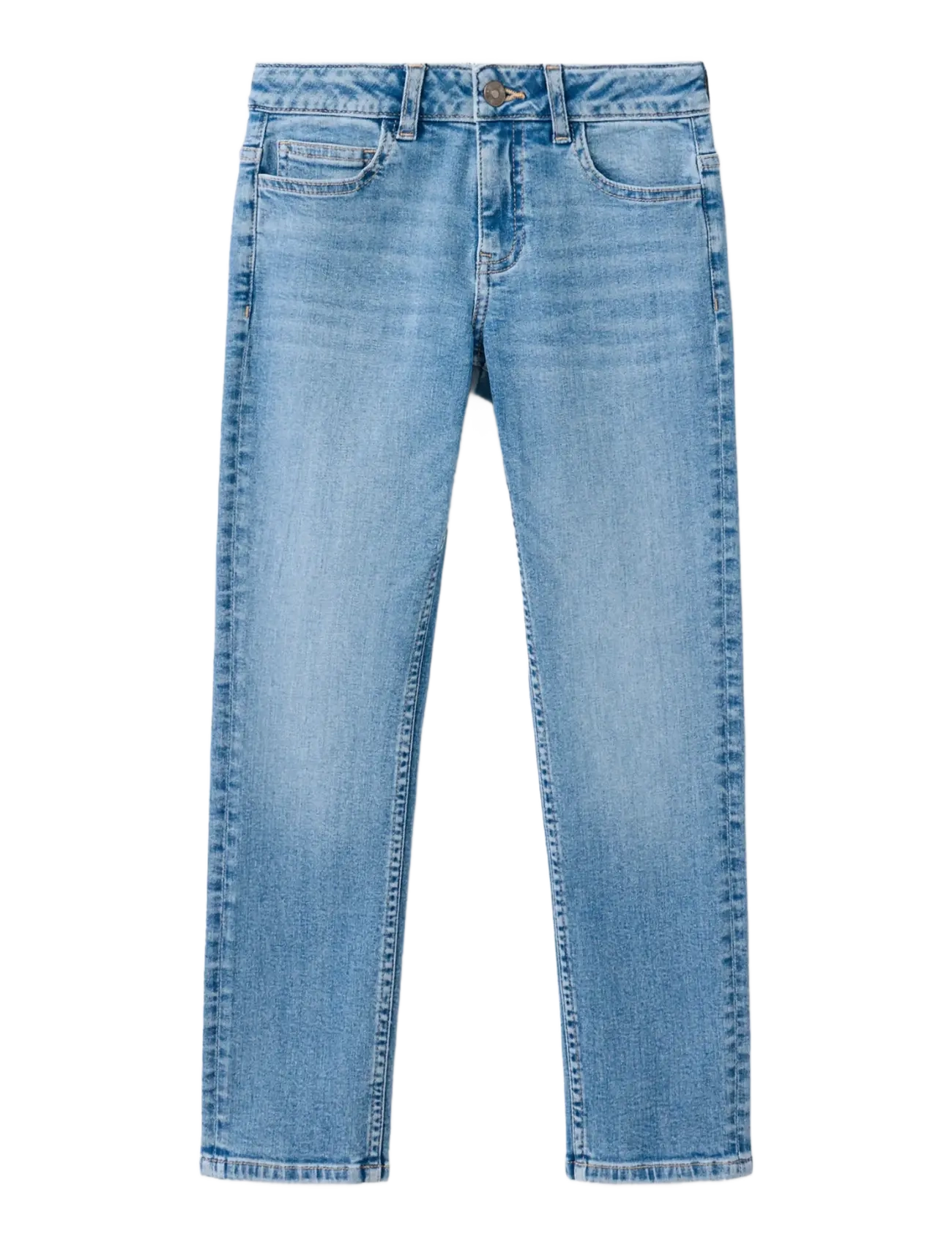 Mango Slim Fit Cotton Jeans, Slim Fit Jeans, Blå, Str: 134