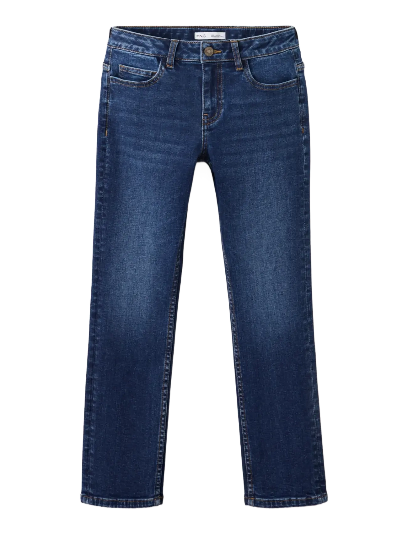 Mango Slim Fit Cotton Jeans, Slim Fit Jeans, Blå, Str: 134