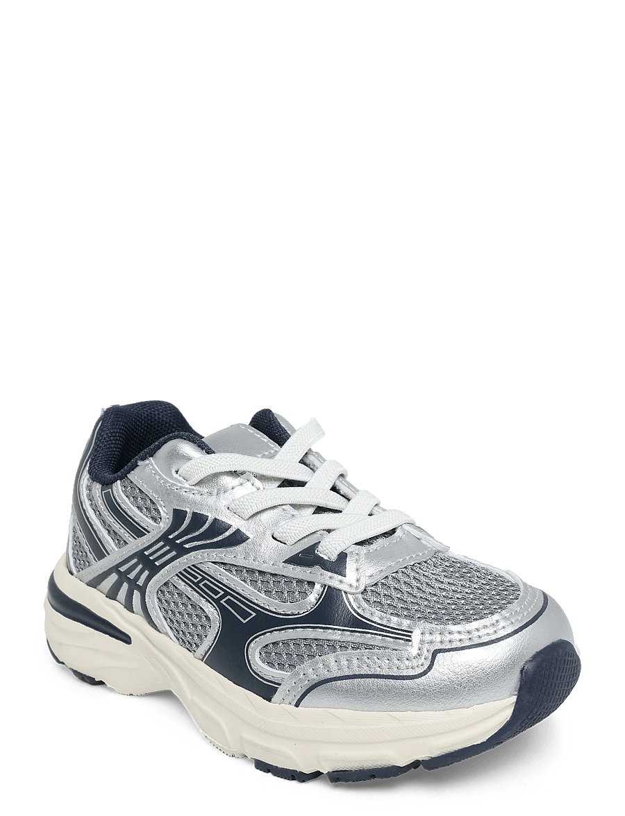 Mango - Mixed trainers with elastic lace - löparskor - medium blue - 0