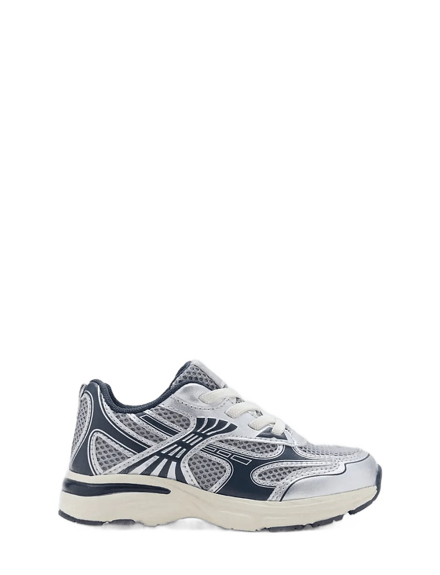 Mango - Mixed trainers with elastic lace - løbesko - medium blue - 0