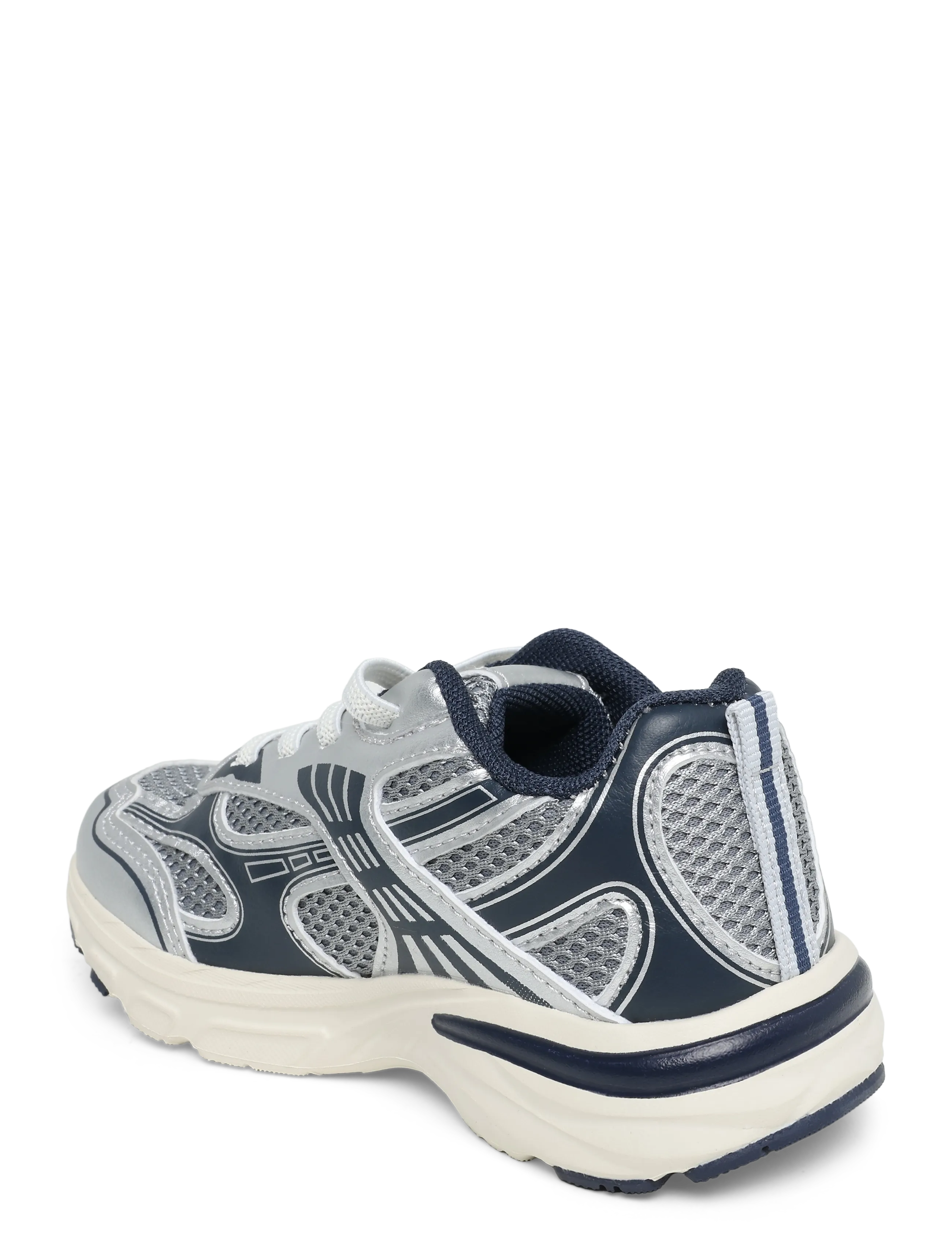 Mango - Mixed trainers with elastic lace - löparskor - medium blue - 1