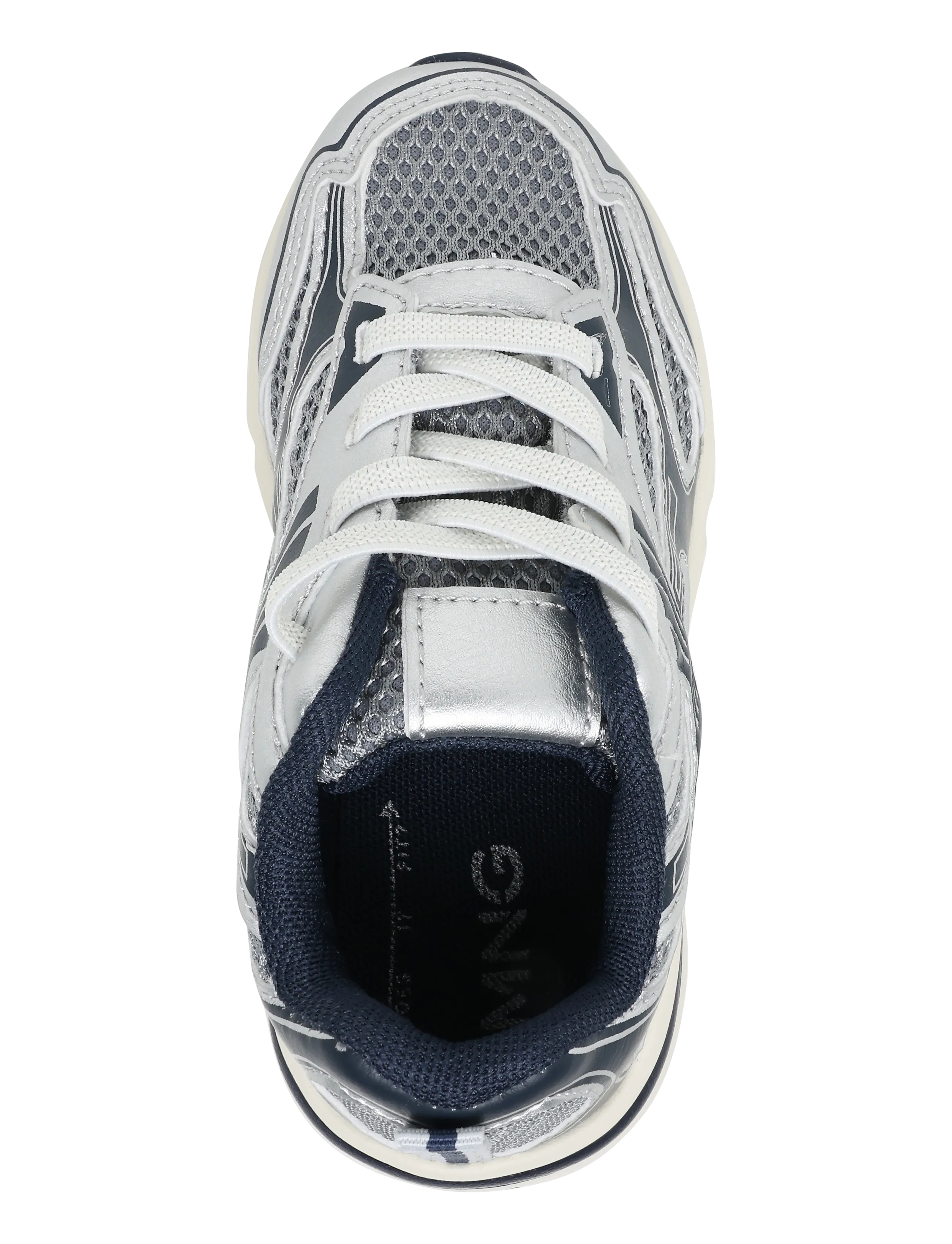 Mango - Mixed trainers with elastic lace - löparskor - medium blue - 3