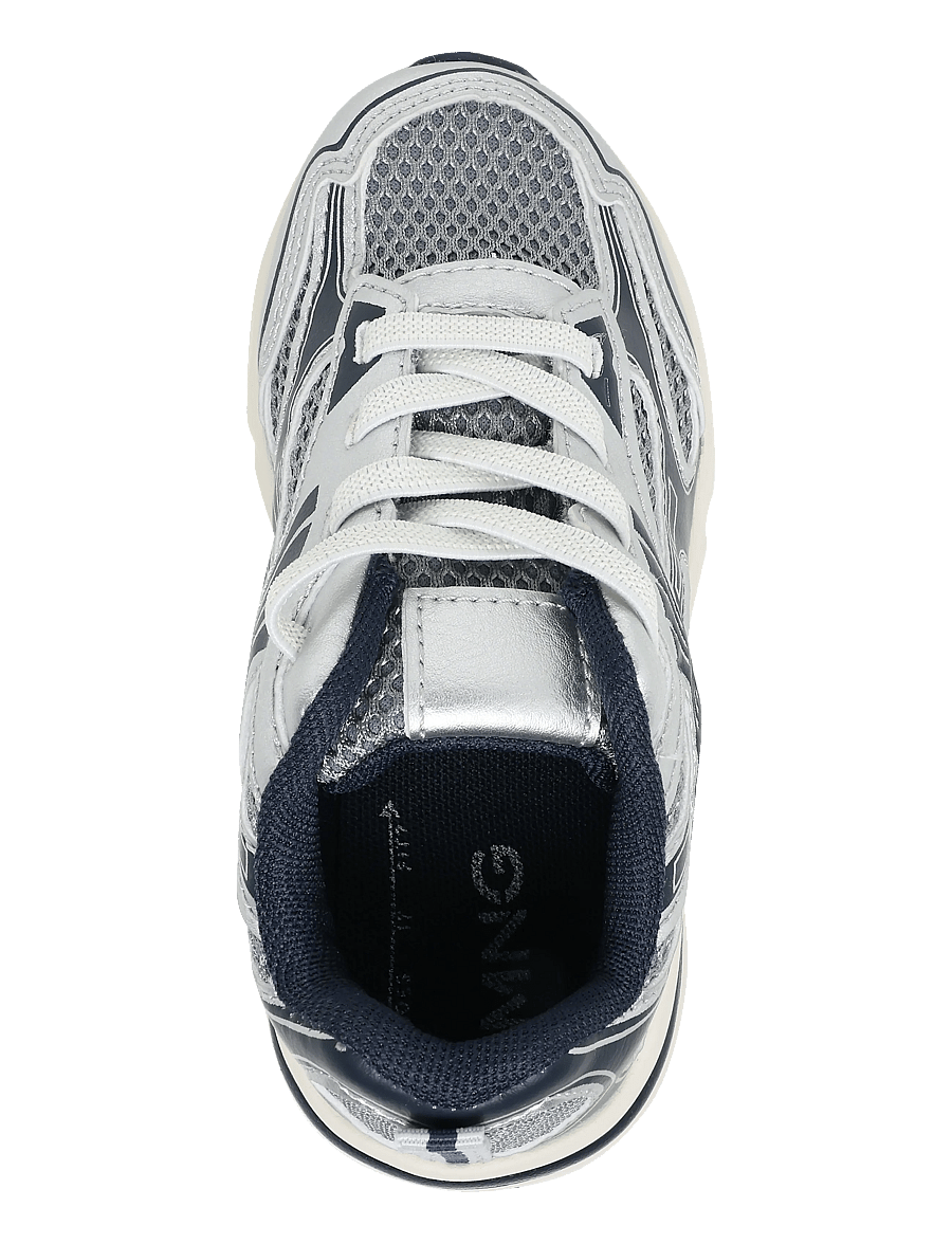 Mango - Mixed trainers with elastic lace - löparskor - medium blue - 3