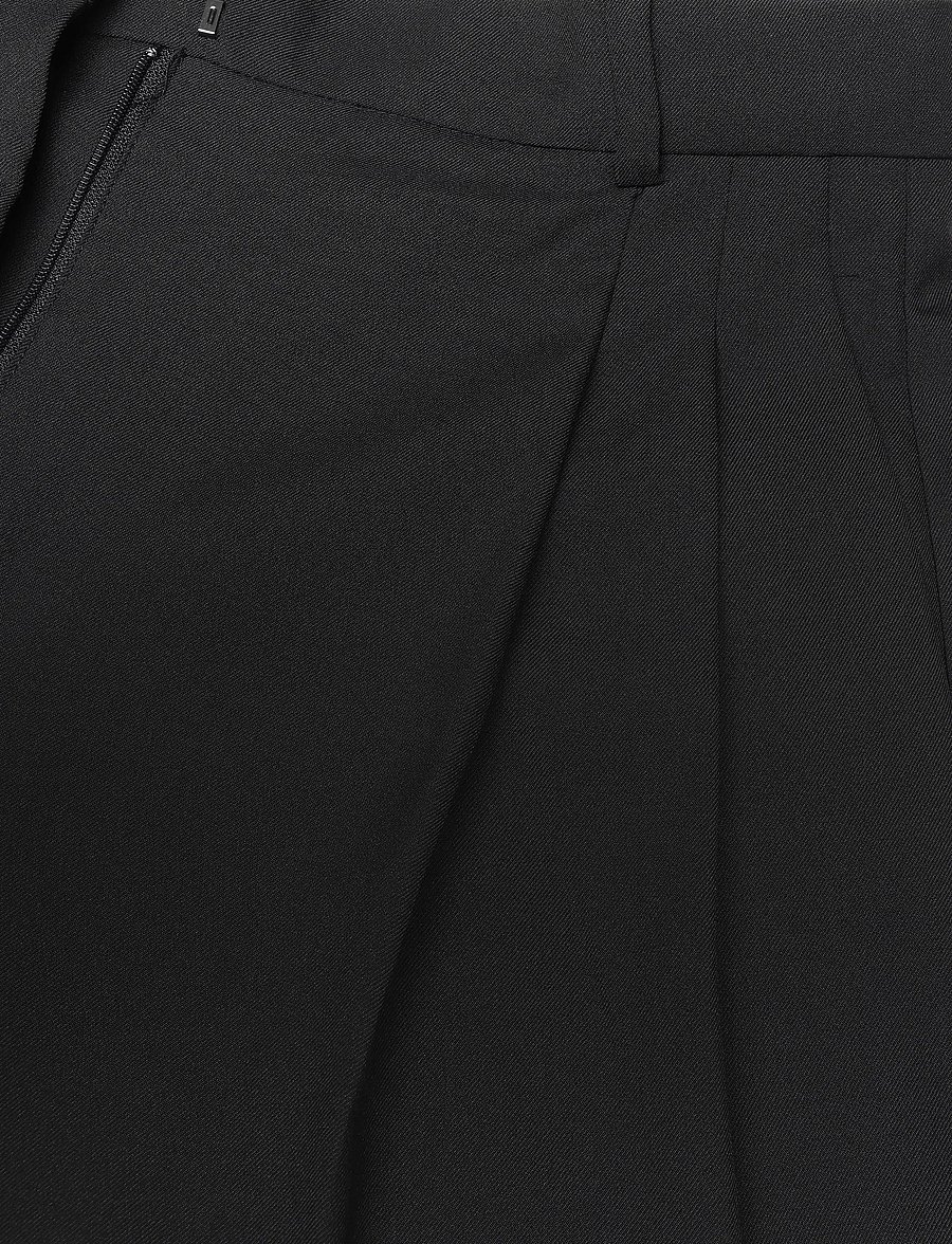 Mango - Straight-fit pleated trousers - habitbukser - black - 4