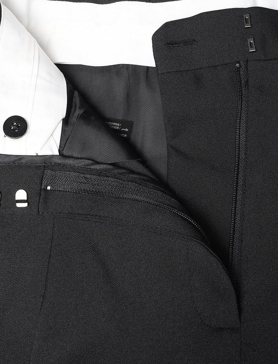 Mango - Straight-fit pleated trousers - habitbukser - black - 5