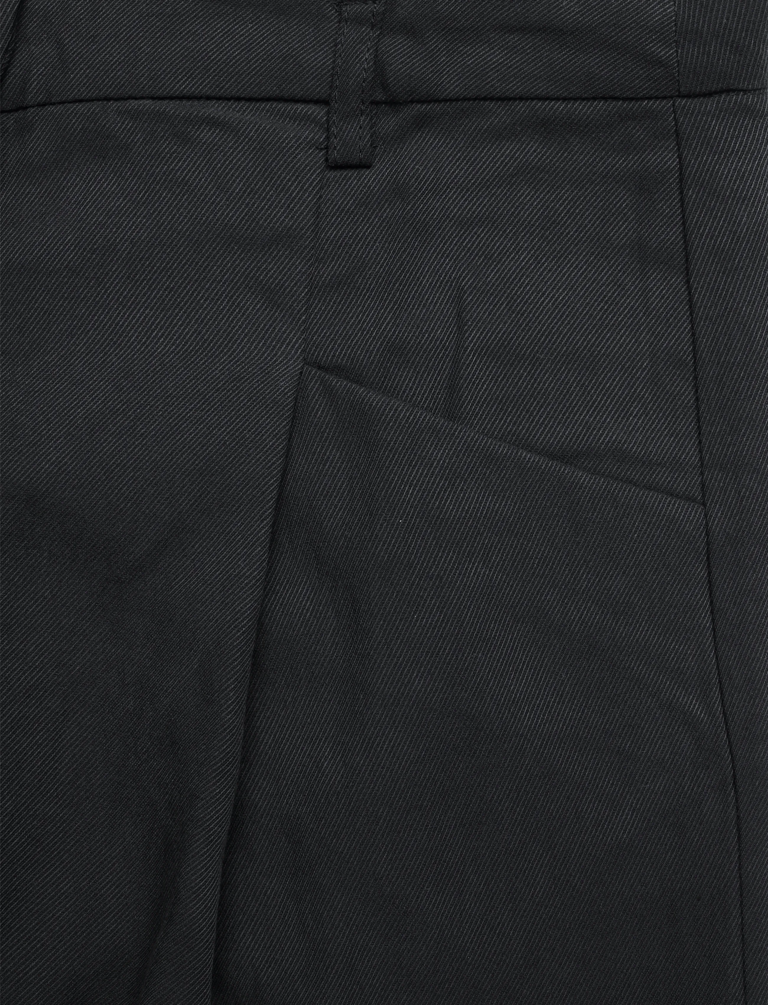 Mango - Wide leg pleated trousers - bukser med brede ben - black - 4