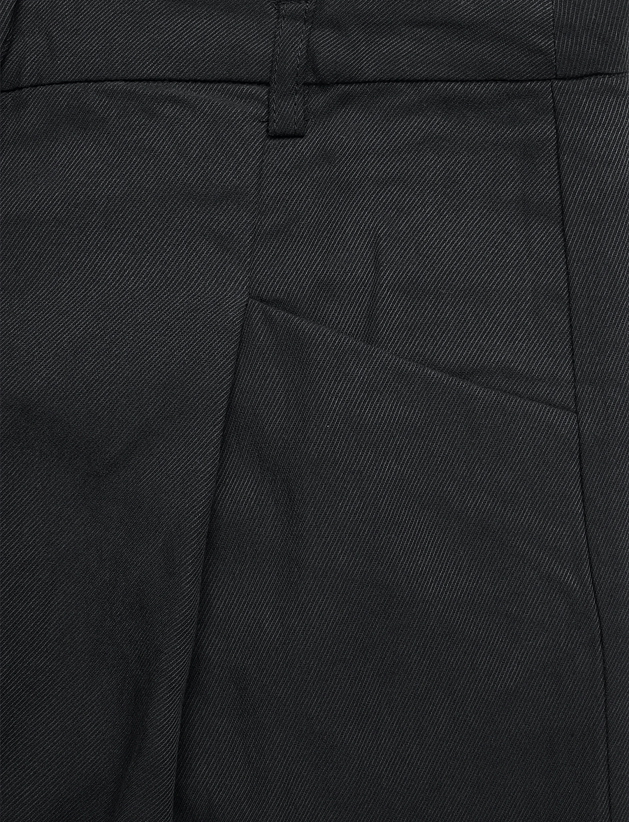 Mango - Wide leg pleated trousers - bukser med brede ben - black - 4