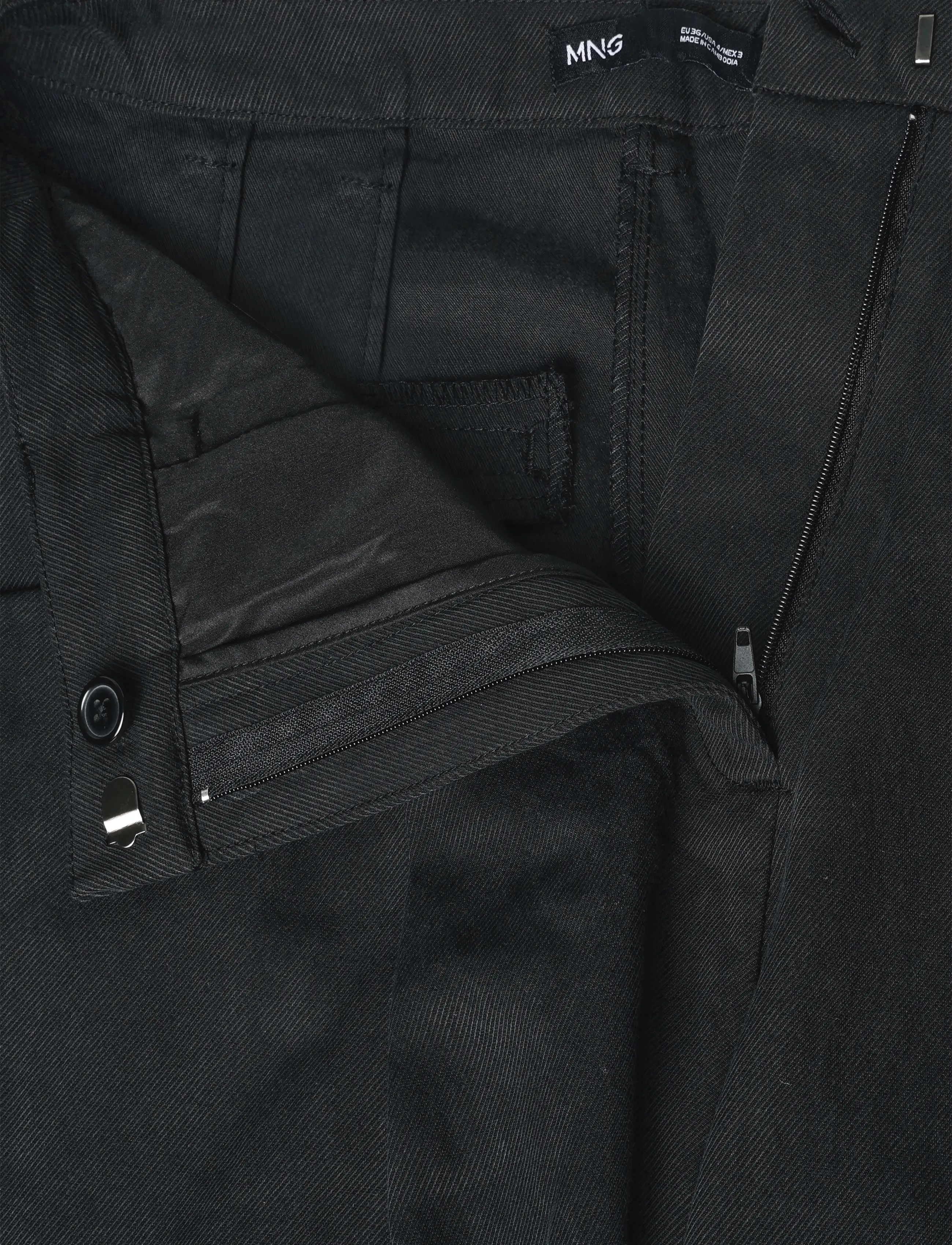 Mango - Wide leg pleated trousers - bukser med brede ben - black - 5