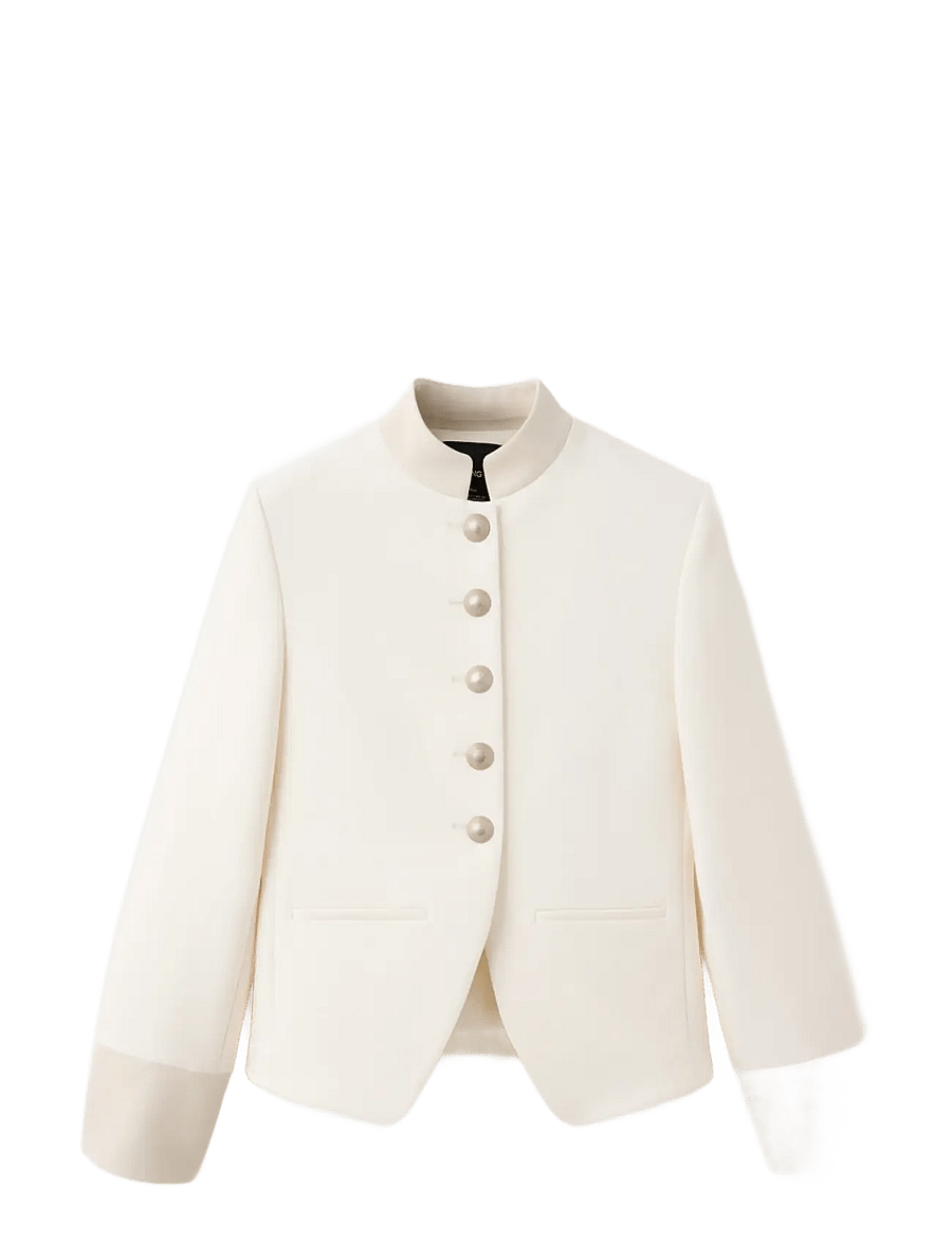 Mango - Jacket with jewel-button strip collar - enkelknäppta kavajer - natural white - 1