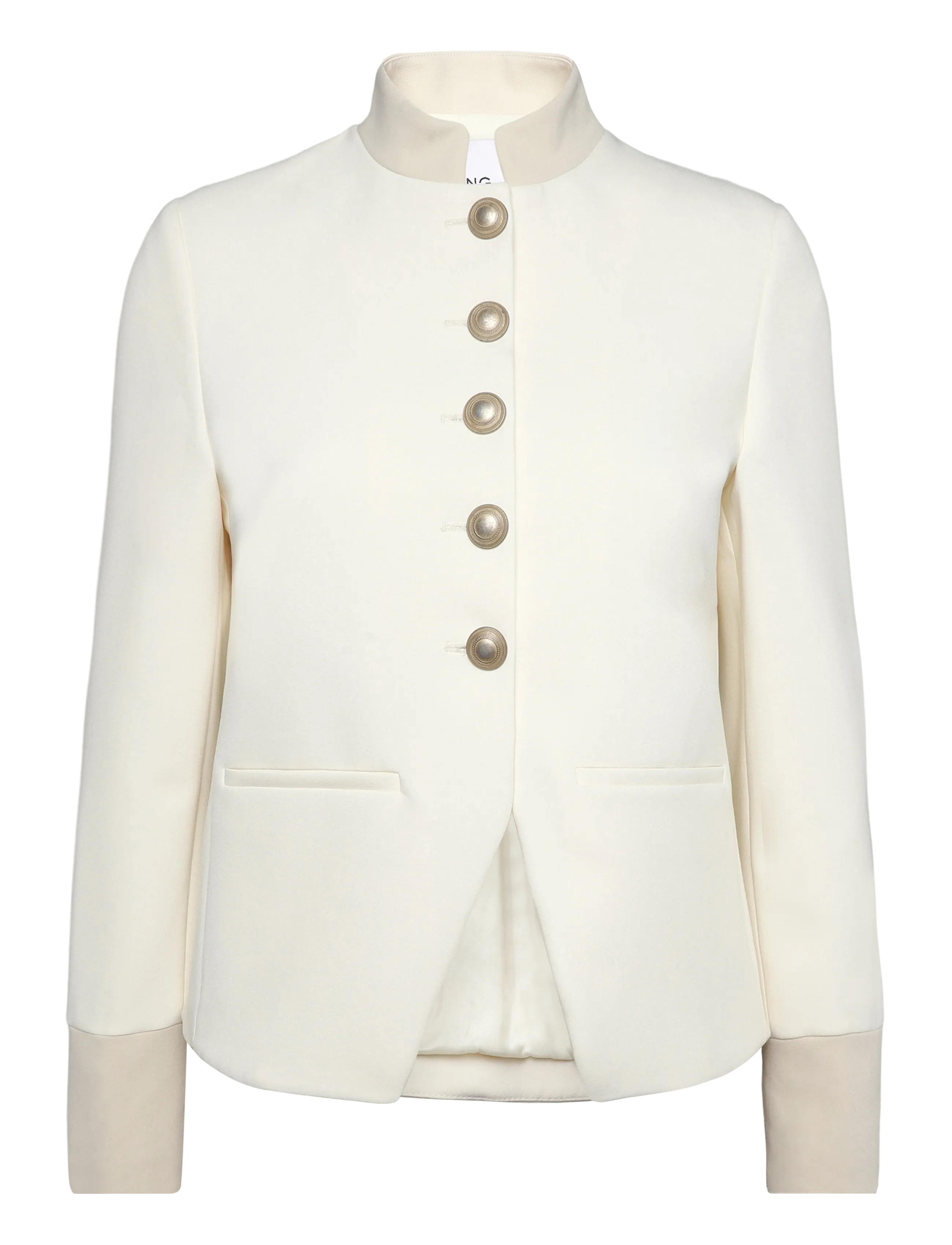 Mango Jacket with jewel-button strip collar - Blazere - NATURAL WHITE / cream