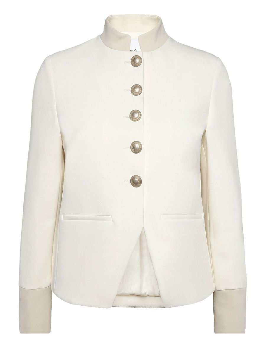 Mango - Jacket with jewel-button strip collar - enkelknäppta kavajer - natural white - 1