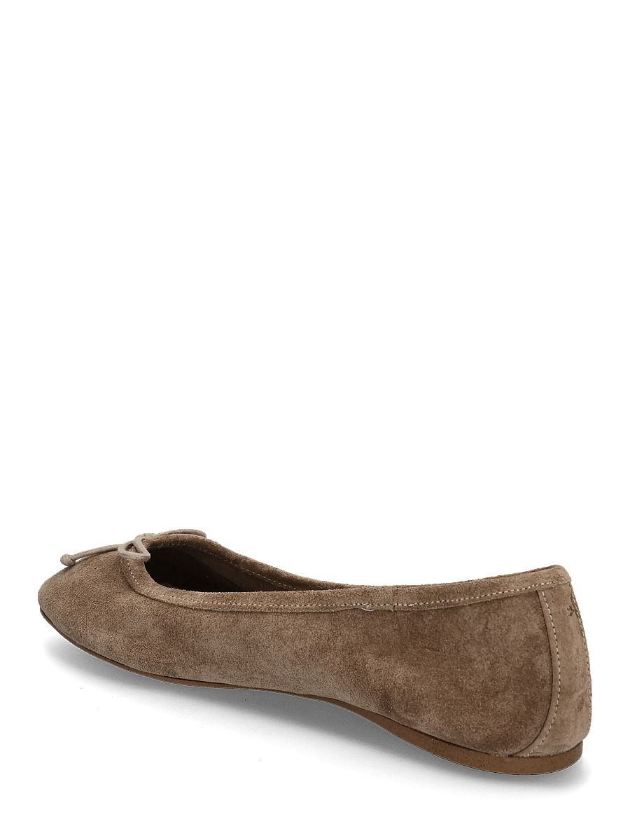 Mango - Leather ballet flats with bow - besondere anlässe - lt pastel brown - 1