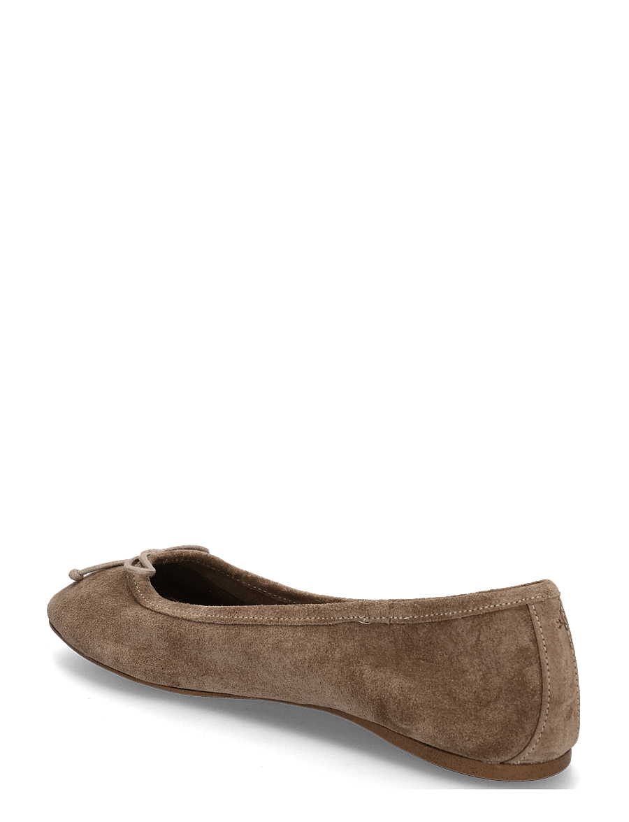 Mango - Leather ballet flats with bow - særlige begivenheder - lt pastel brown - 1