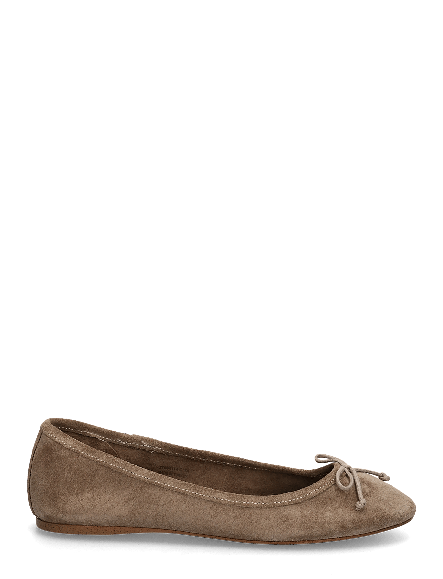 Mango - Leather ballet flats with bow - besondere anlässe - lt pastel brown - 2