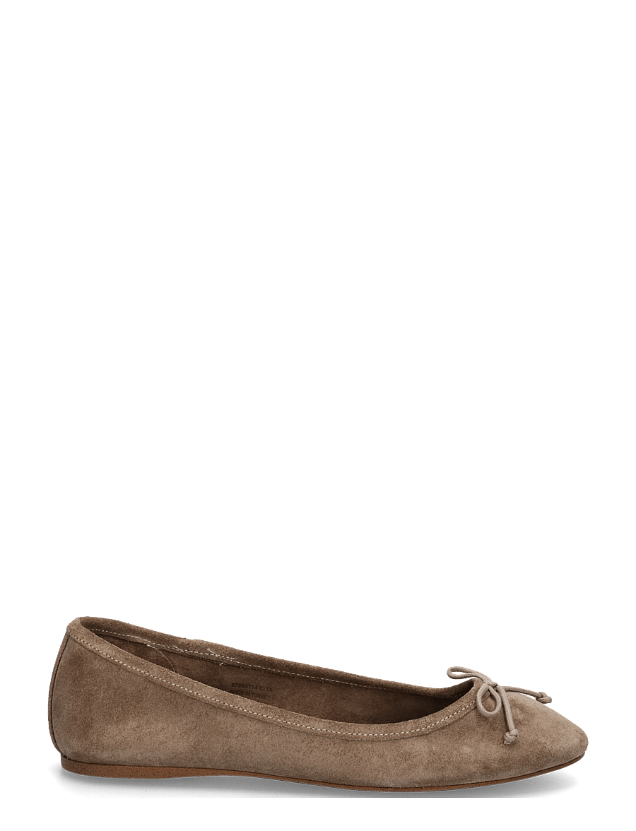Mango - Leather ballet flats with bow - særlige begivenheder - lt pastel brown - 2