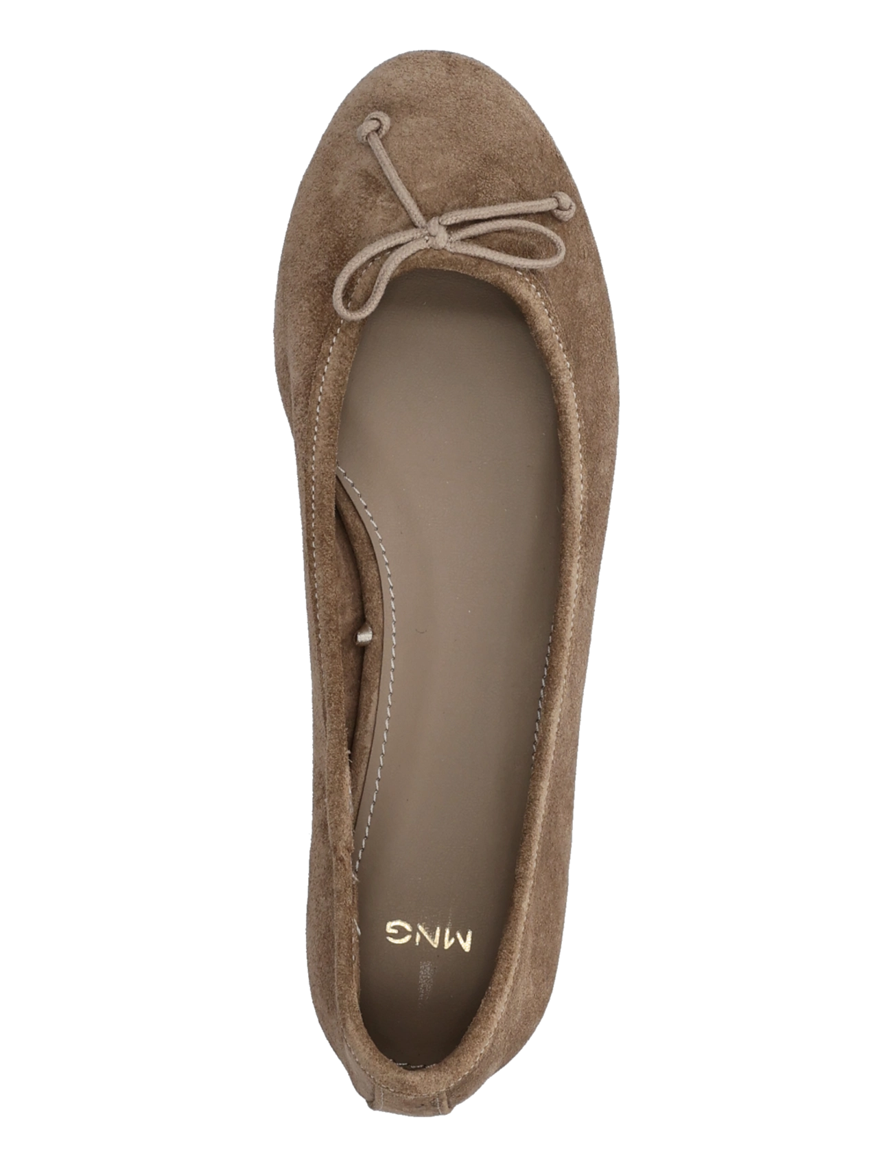 Mango - Leather ballet flats with bow - lt pastel brown - 3