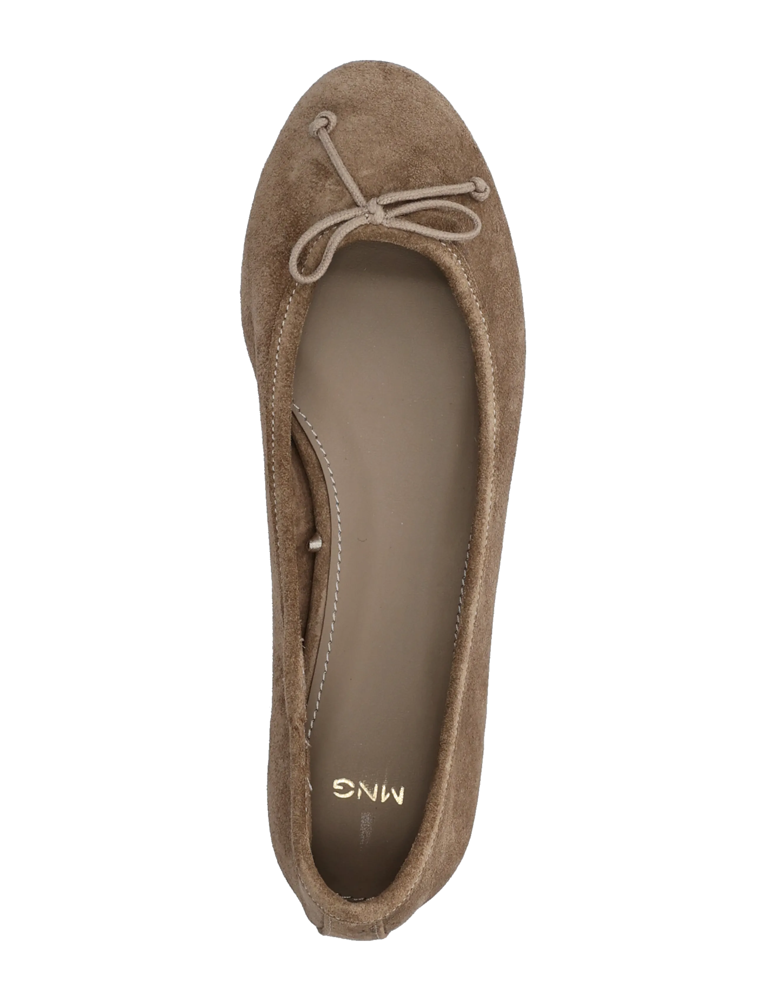 Mango - Leather ballet flats with bow - besondere anlässe - lt pastel brown - 3