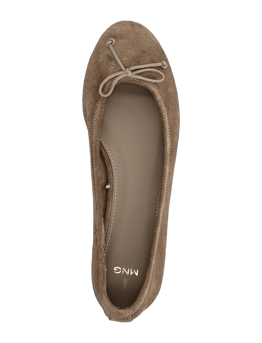 Mango - Leather ballet flats with bow - besondere anlässe - lt pastel brown - 3