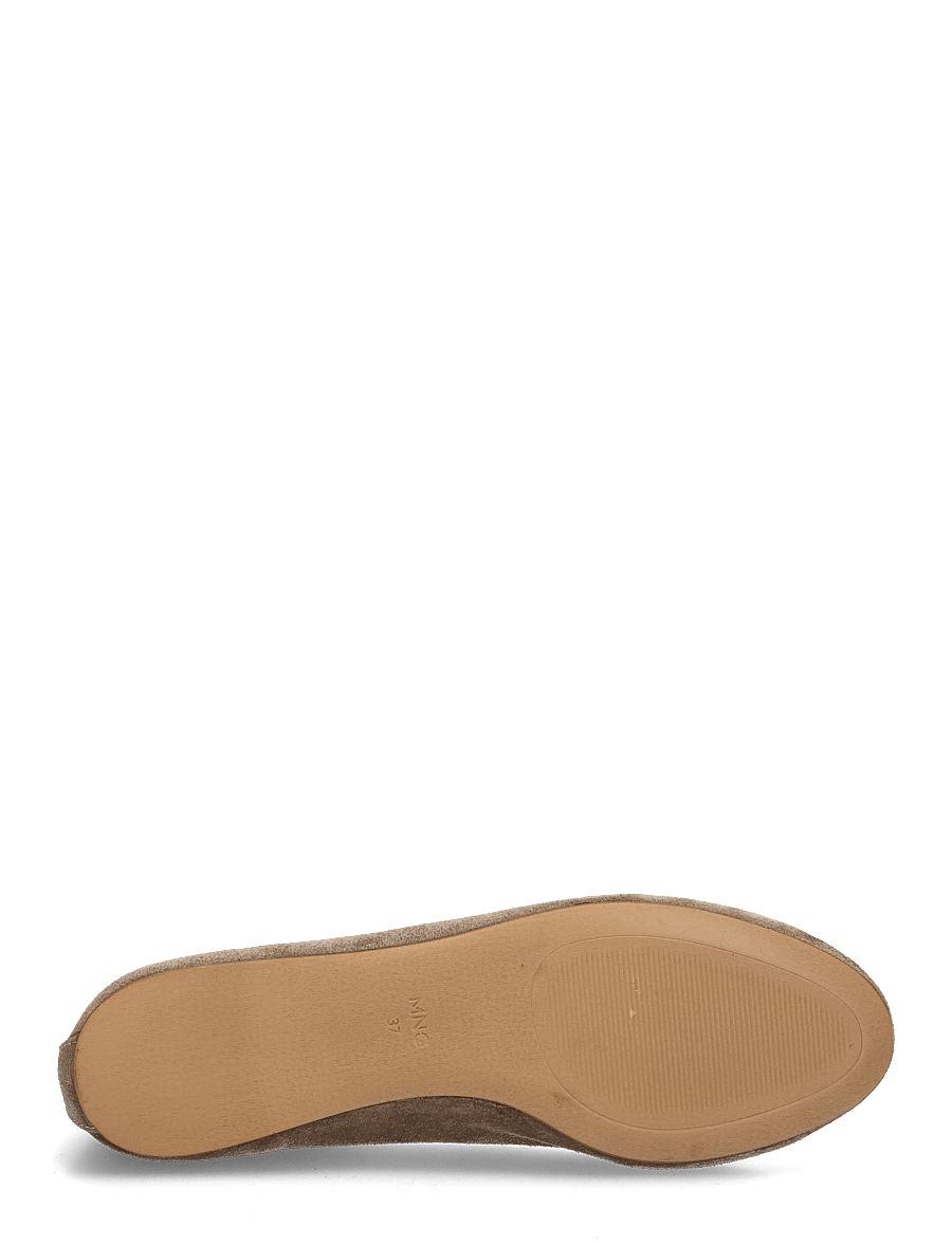 Mango - Leather ballet flats with bow - besondere anlässe - lt pastel brown - 4