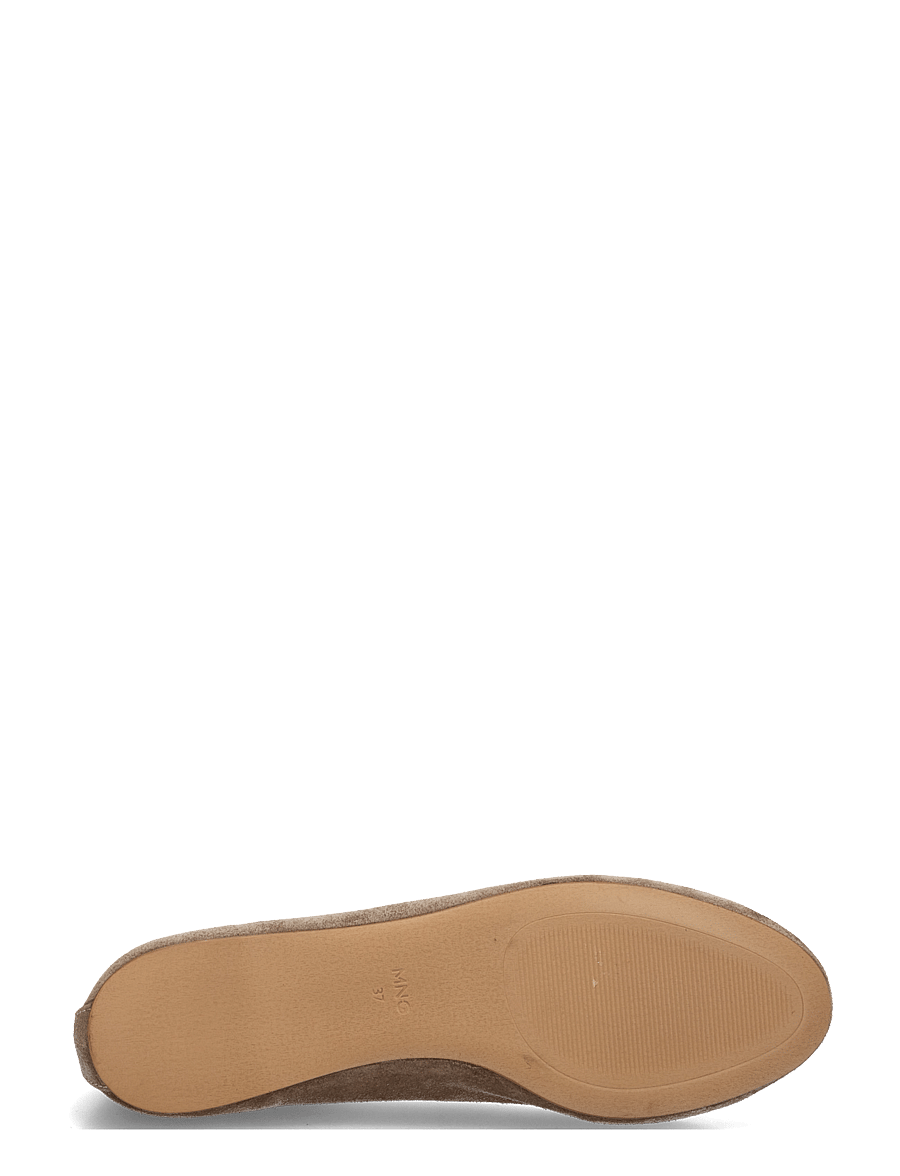 Mango - Leather ballet flats with bow - særlige begivenheder - lt pastel brown - 4