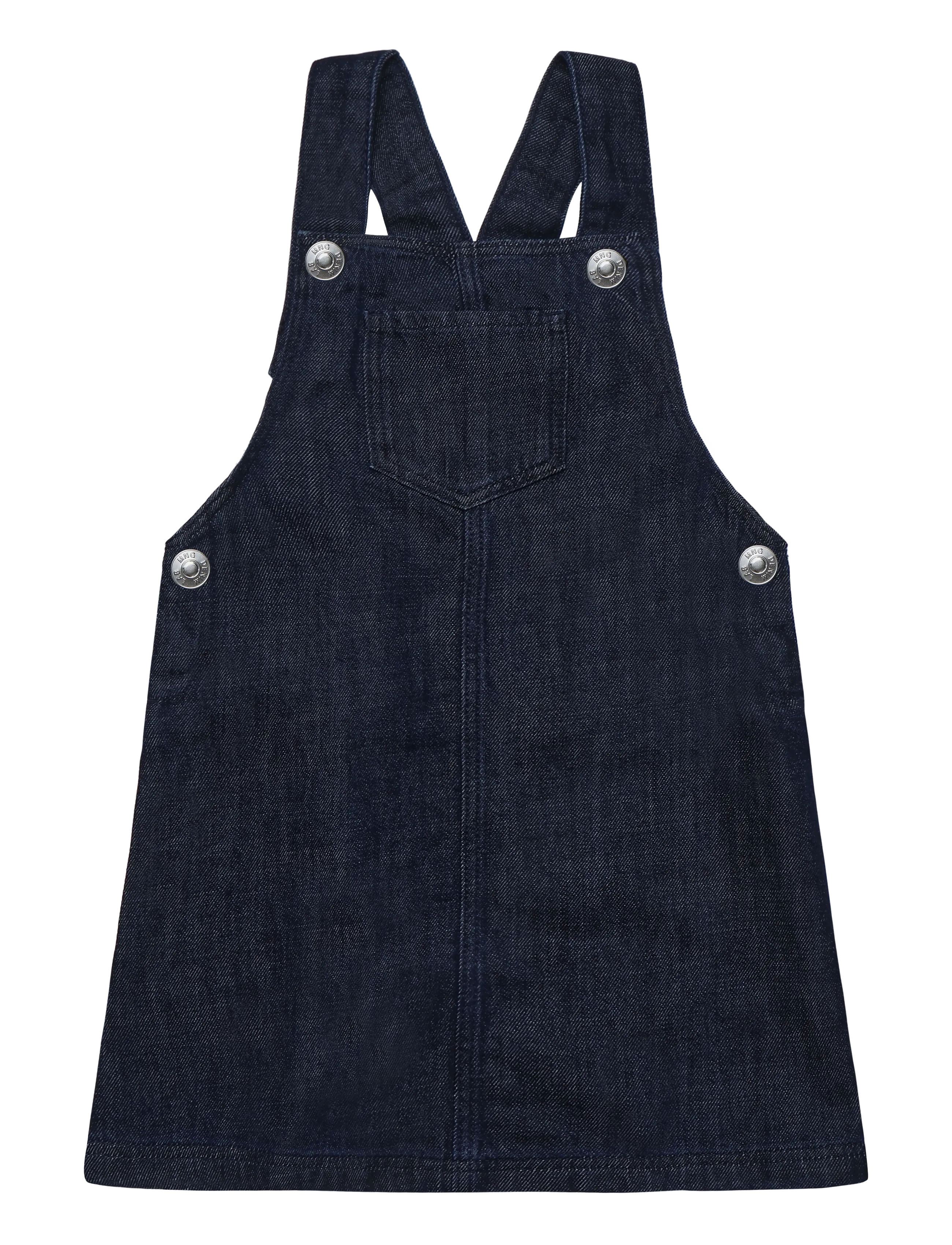 Mango Pocket denim pinafore dress - Vardagsklänningar - OPEN BLUE / navy