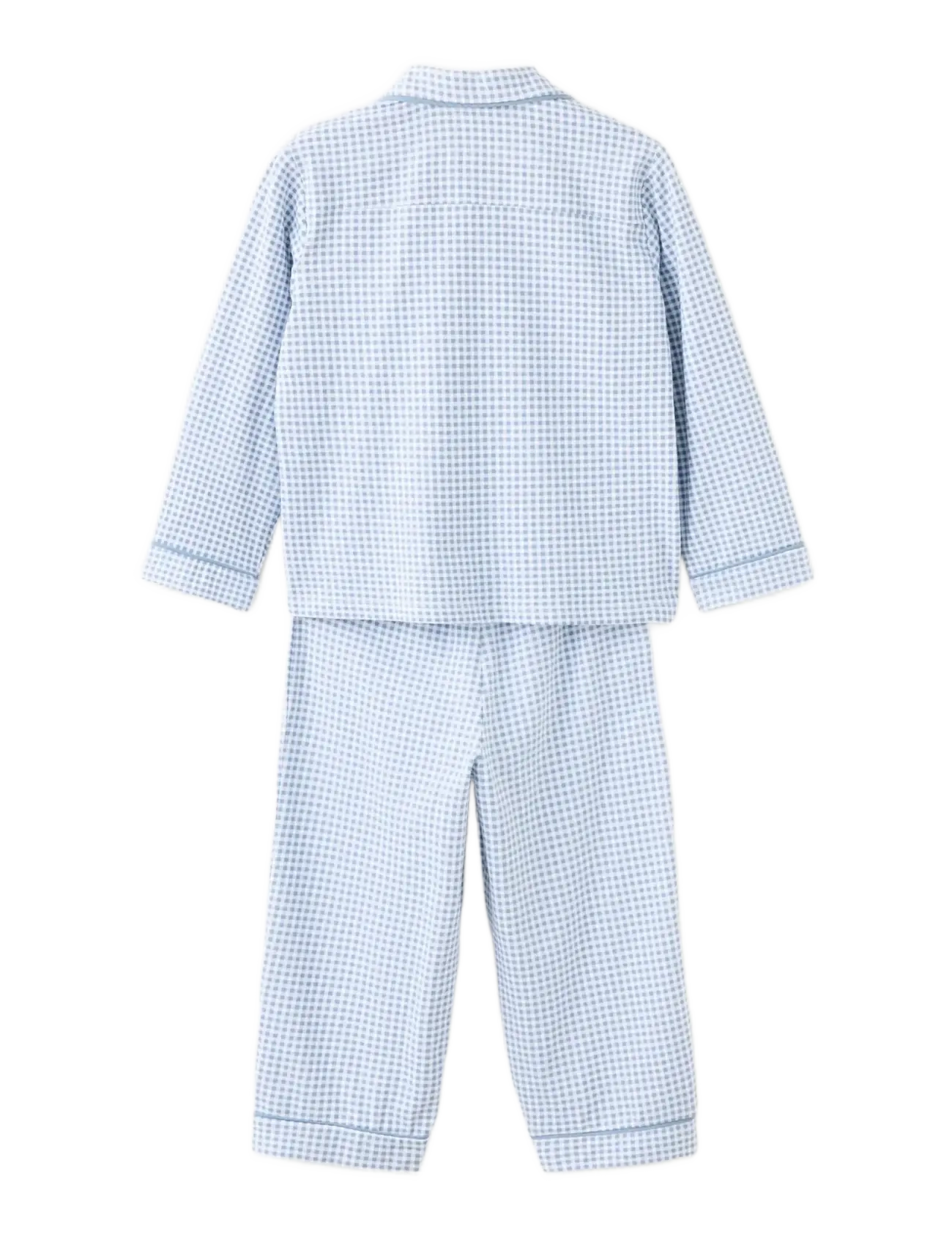 Mango - Full cotton check pyjamas - medium blue - 1