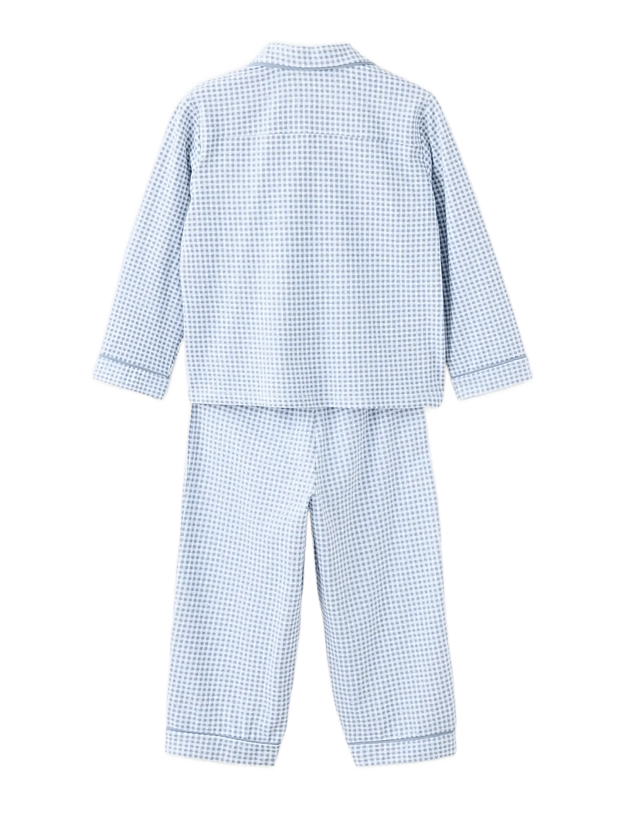 Mango - Full cotton check pyjamas - pyjamassæt - medium blue - 1