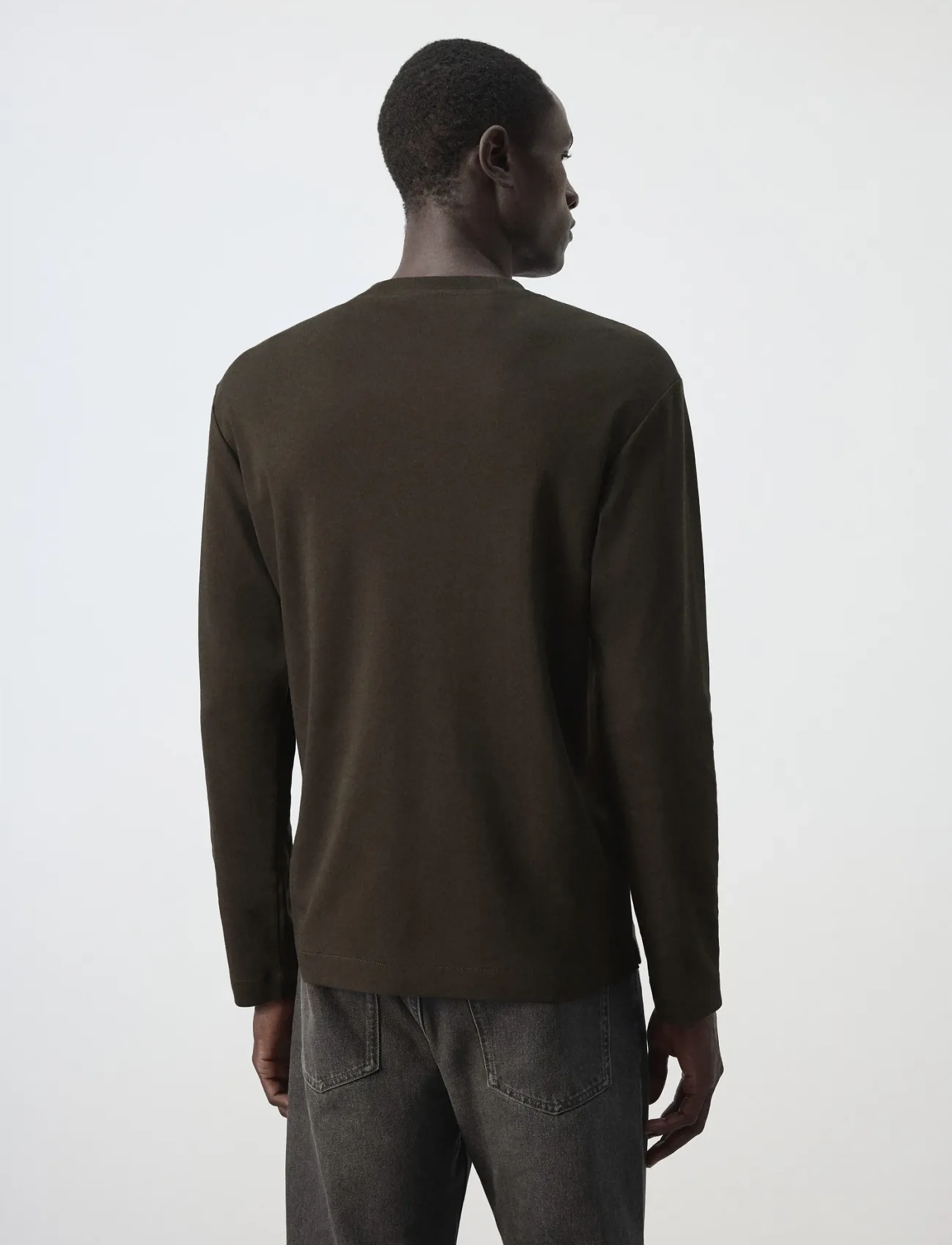 Mango - 100% cotton T-shirt regular fit - langærmede t-shirts - brown - 3