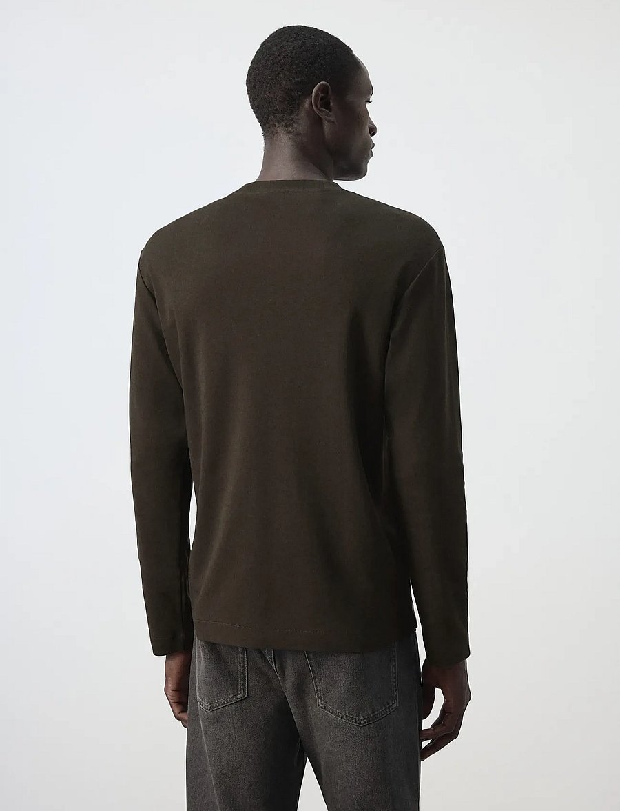 Mango - 100% cotton T-shirt regular fit - langærmede t-shirts - brown - 3