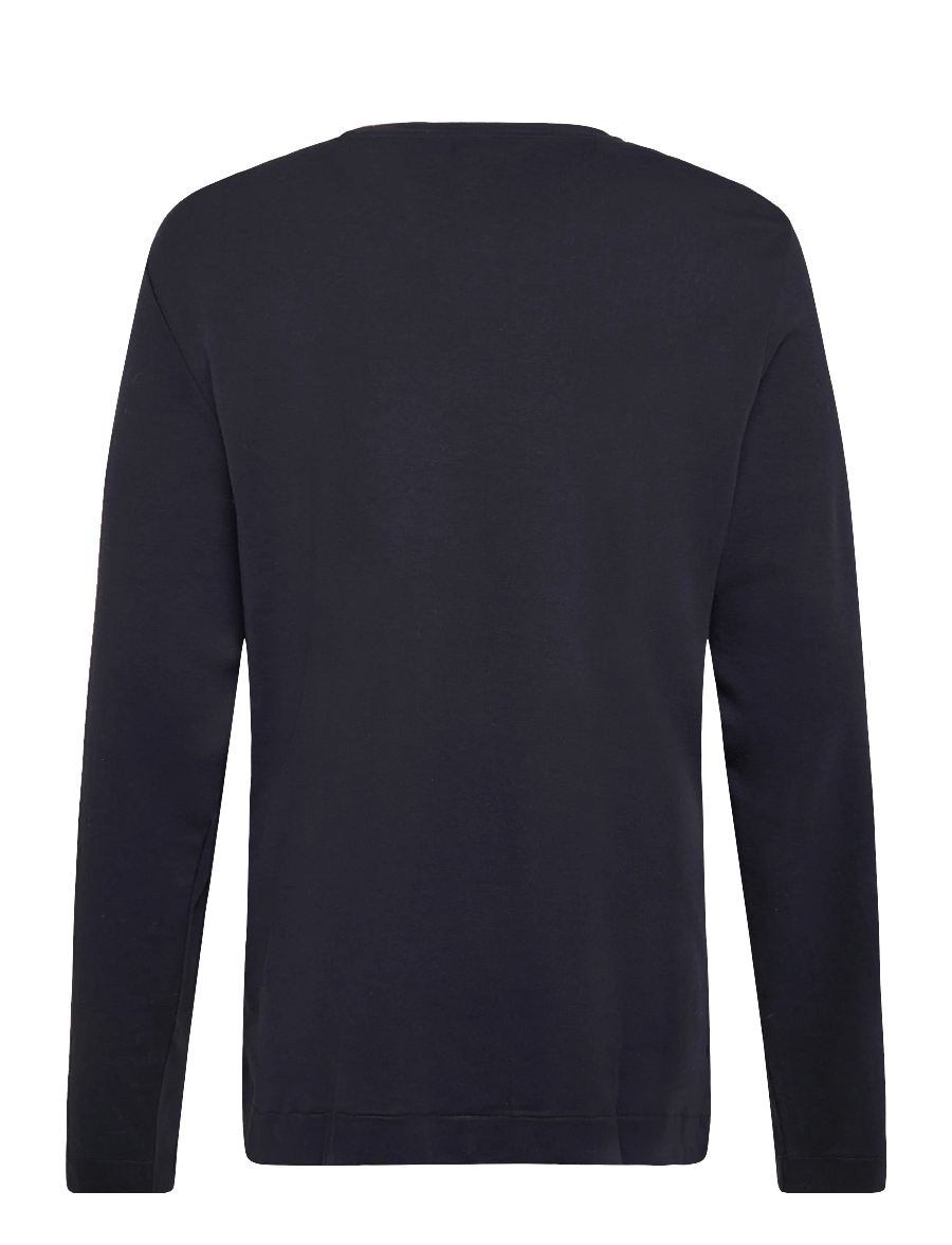 Mango - 100% cotton T-shirt regular fit - langærmede t-shirts - navy - 2