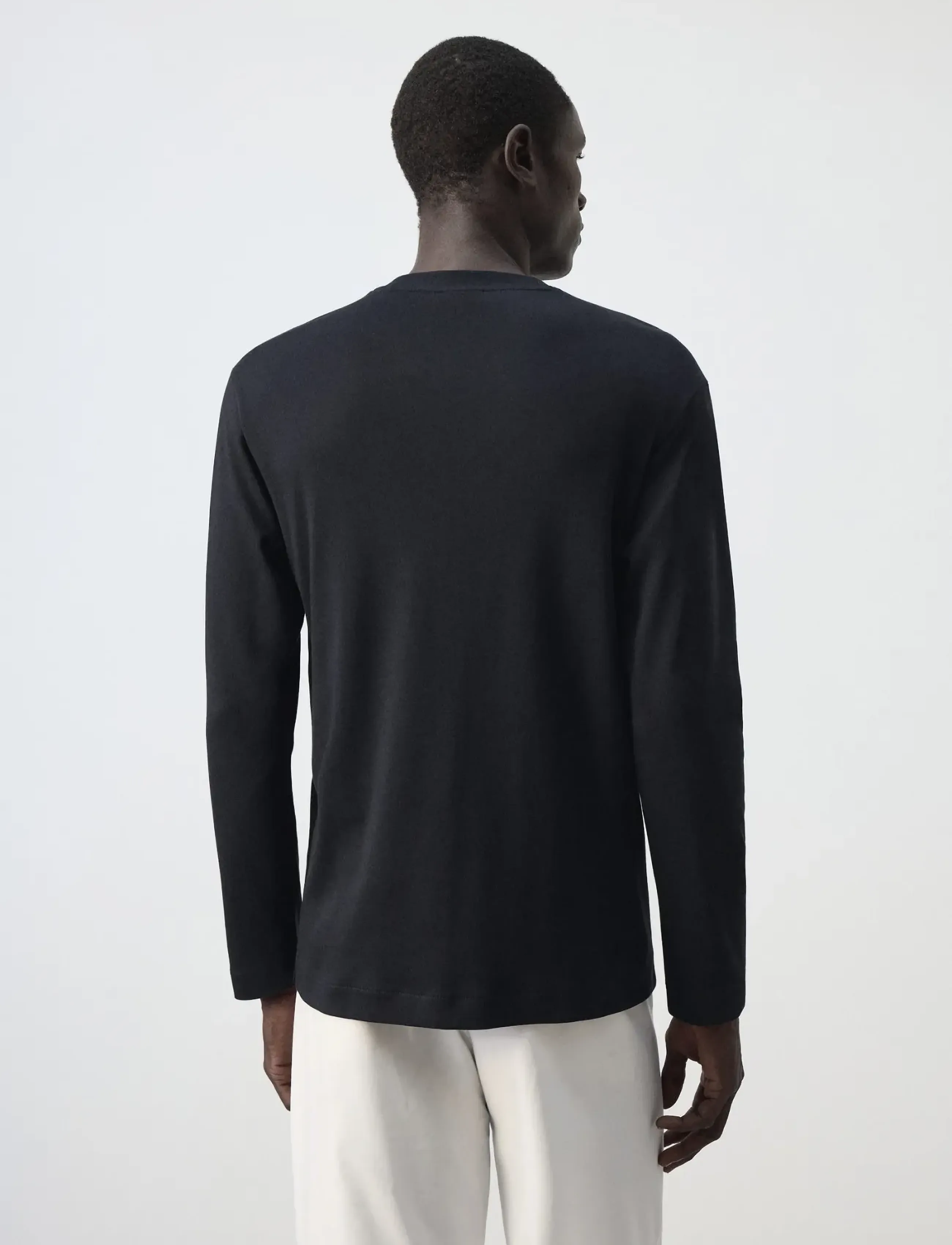 Mango - 100% cotton T-shirt regular fit - langærmede t-shirts - navy - 3